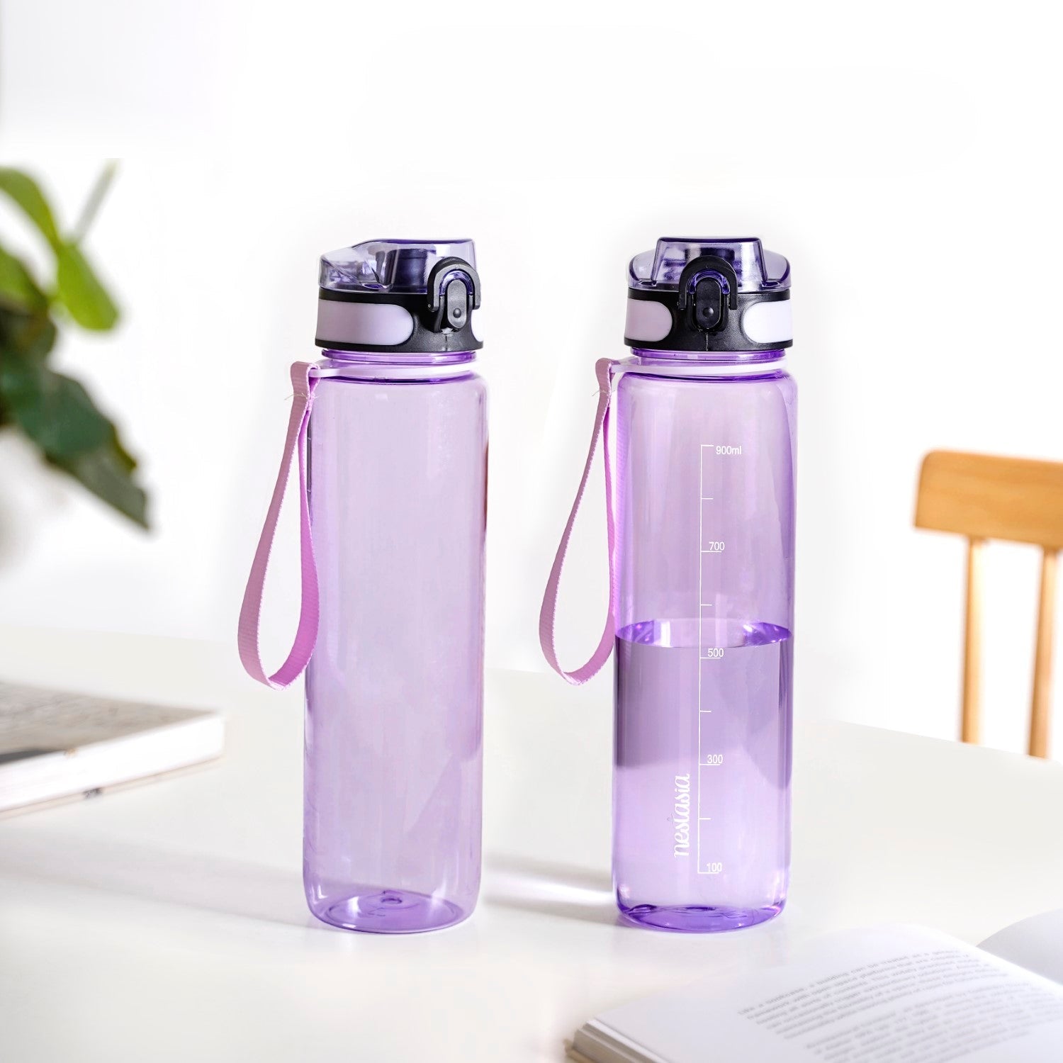 Nestasia Aqualite Travel Water Bottles Set Of 2 Lavender Blush 1150ml