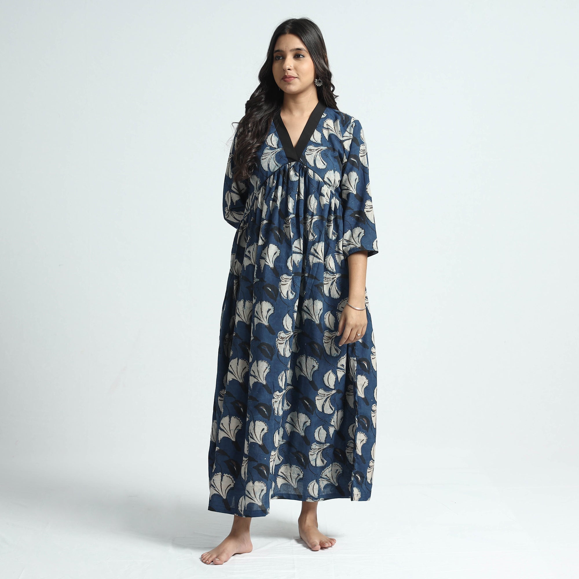 ITOKRI CASUALS Blue - Bindaas Art Block Printed Cotton Dress - view 2