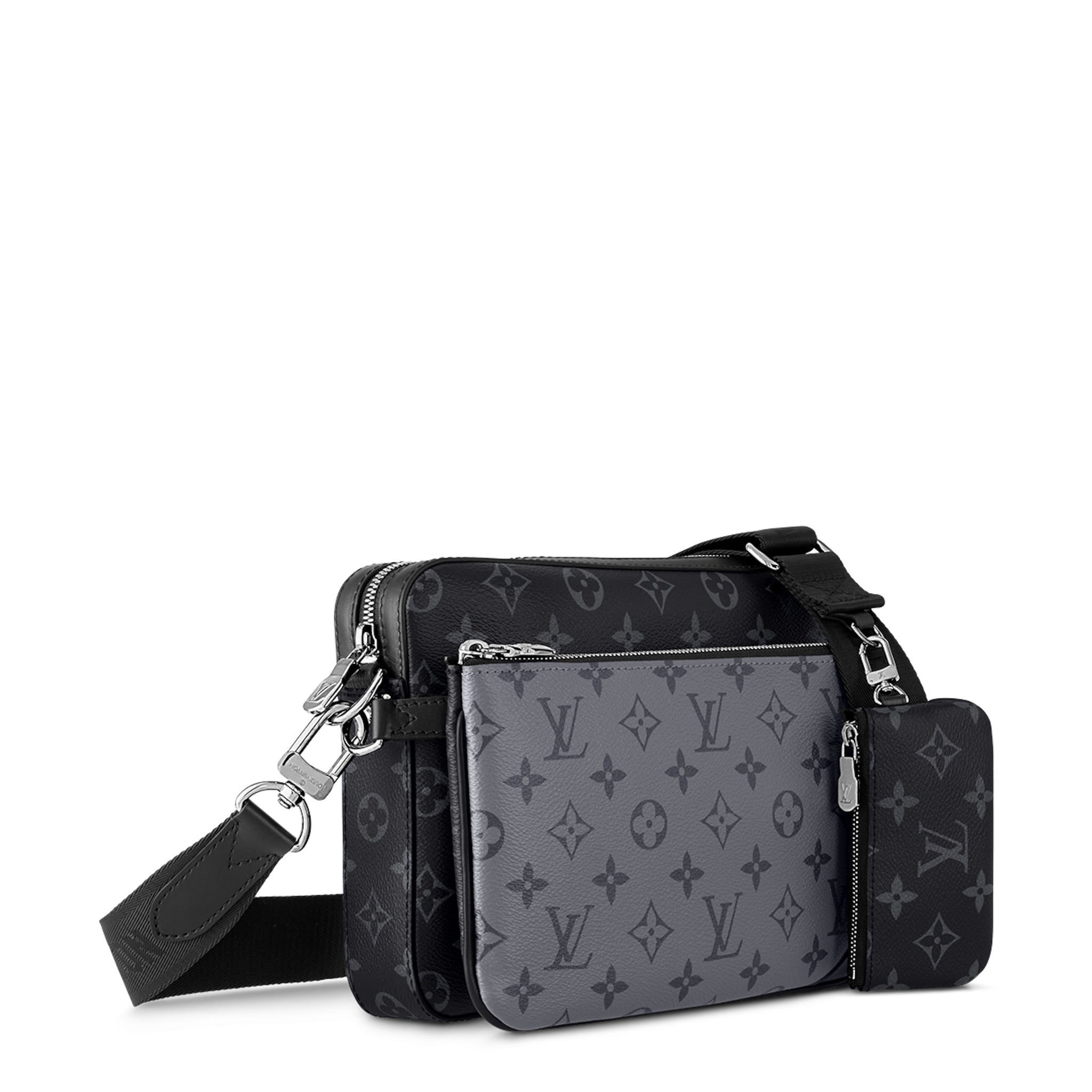 Louis Vuitton Monogram Trio Messenger Bag Black Grey - view 2