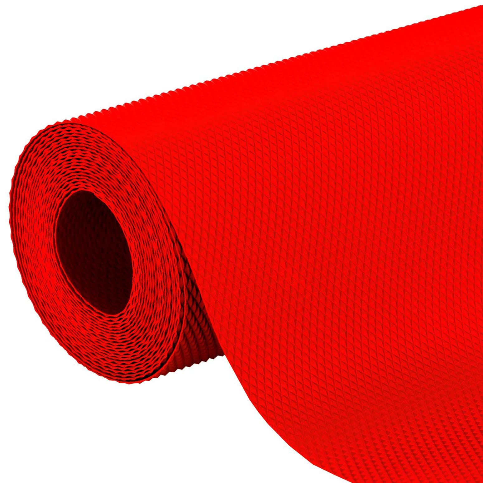 Kuber Industries 2 Pieces Multipurpose Textured Super Strong Anti-Slip Mat Liner,Size 45X125 Cm (1.25 Meter Roll, Red) - CTKTC040198
