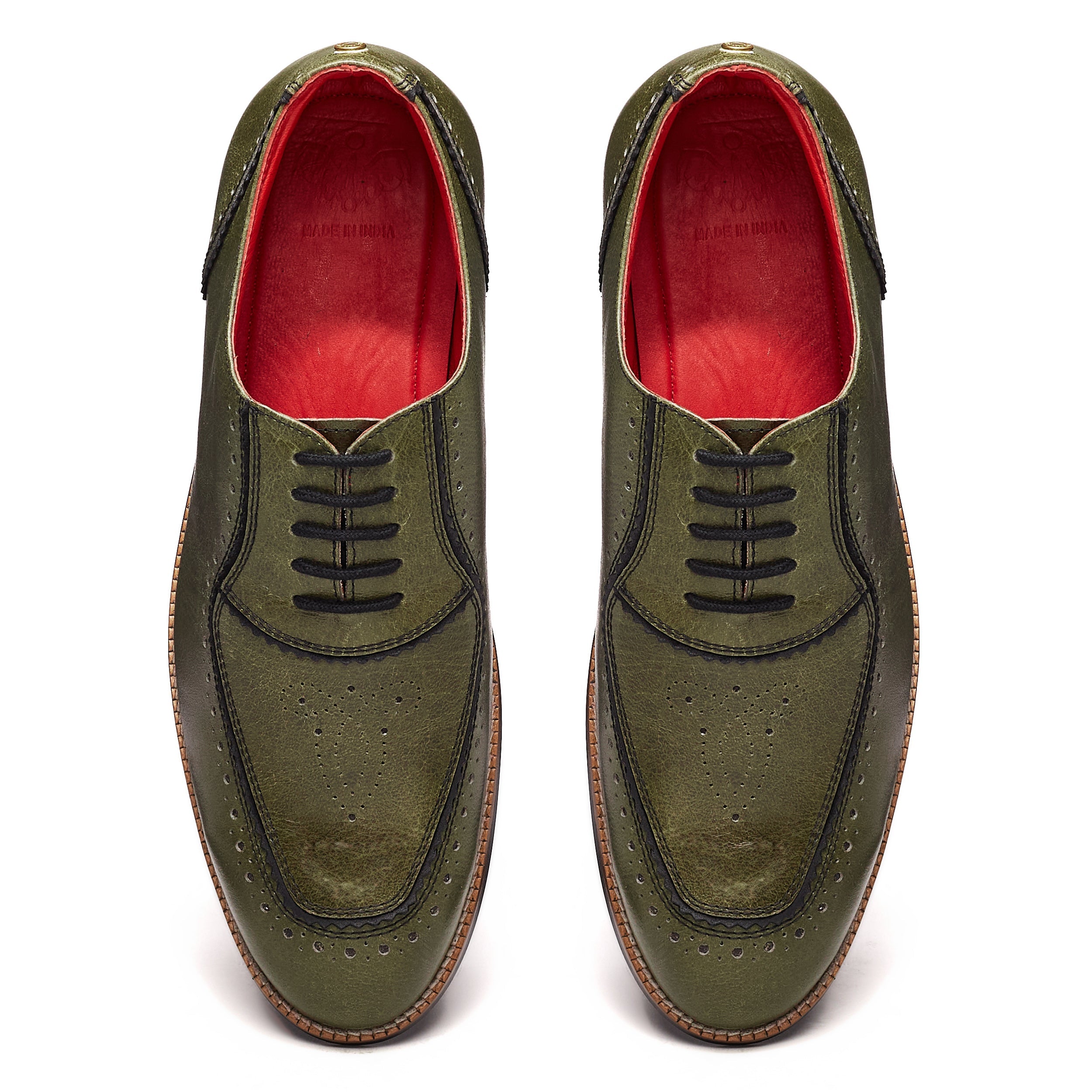 Banjaaran Studio Maharaja Brogues Men – Olive - view 2
