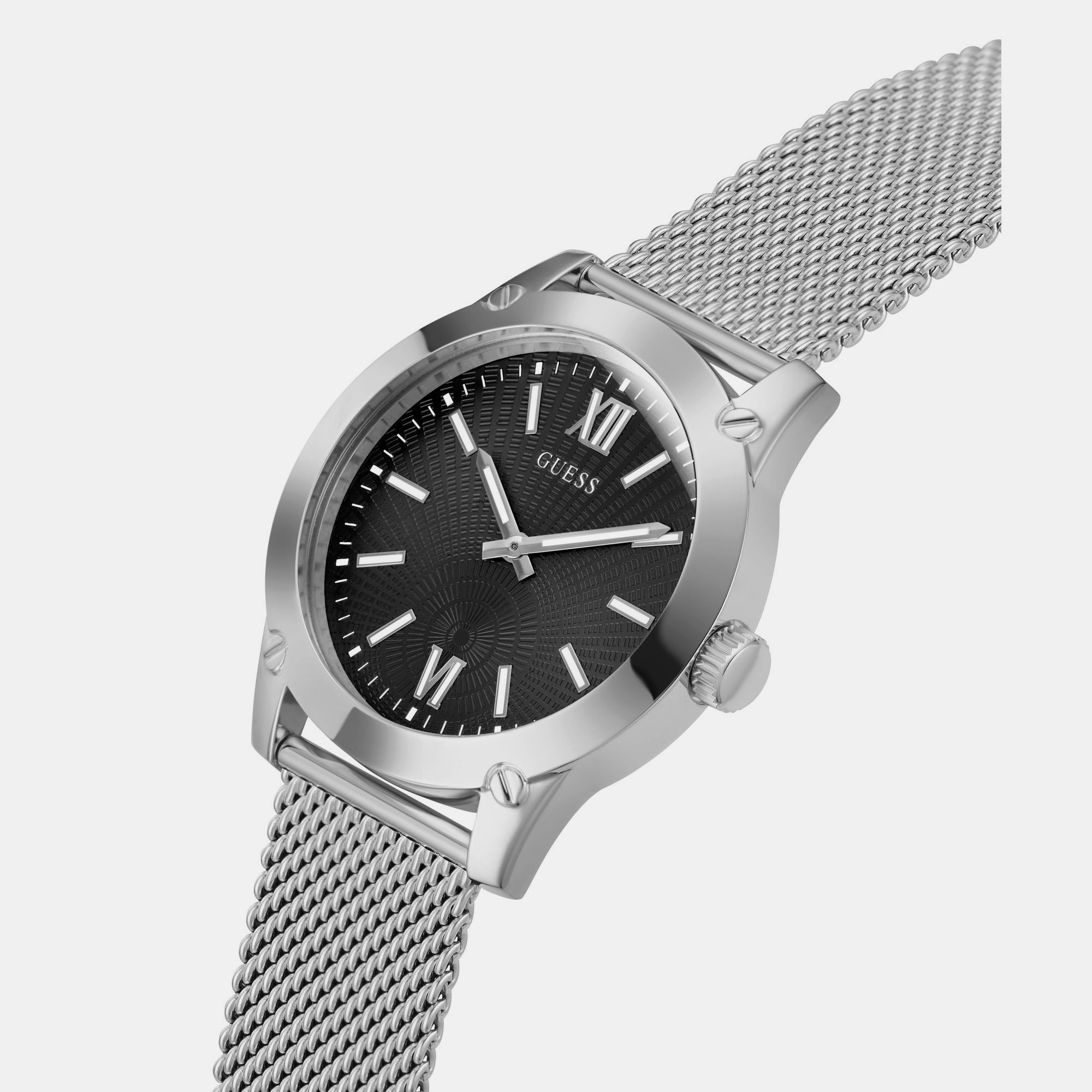 Guess Crescent Men Quartz Black Dial Analog Mesh Watch GW0629G1 - view 4