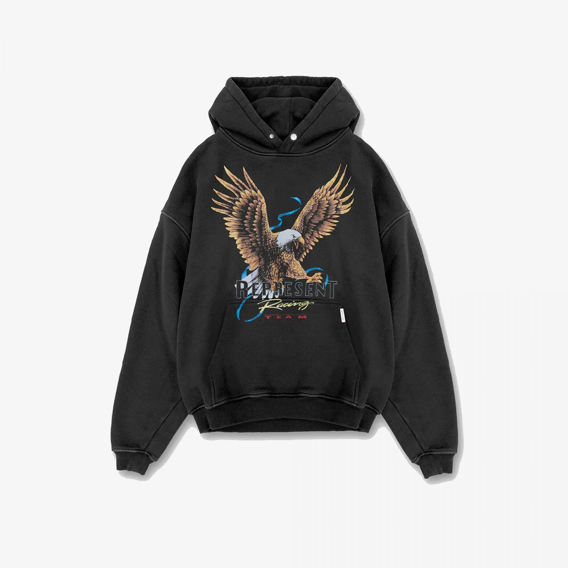 Represent | RACING TEAM EAGLE HOODIE { BLACK - view 2