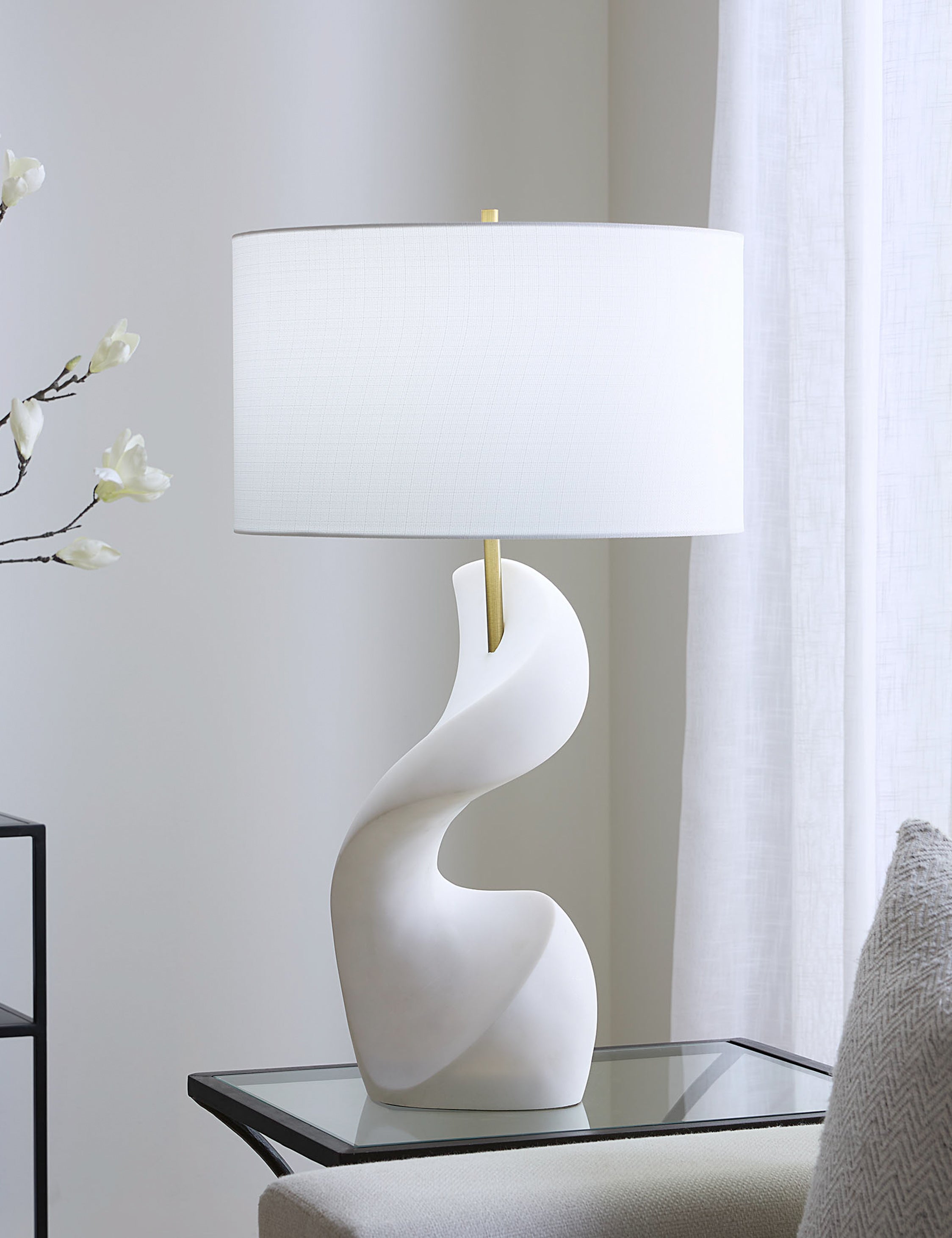 Lulu and Georgia Riella Table Lamp – White - view 2