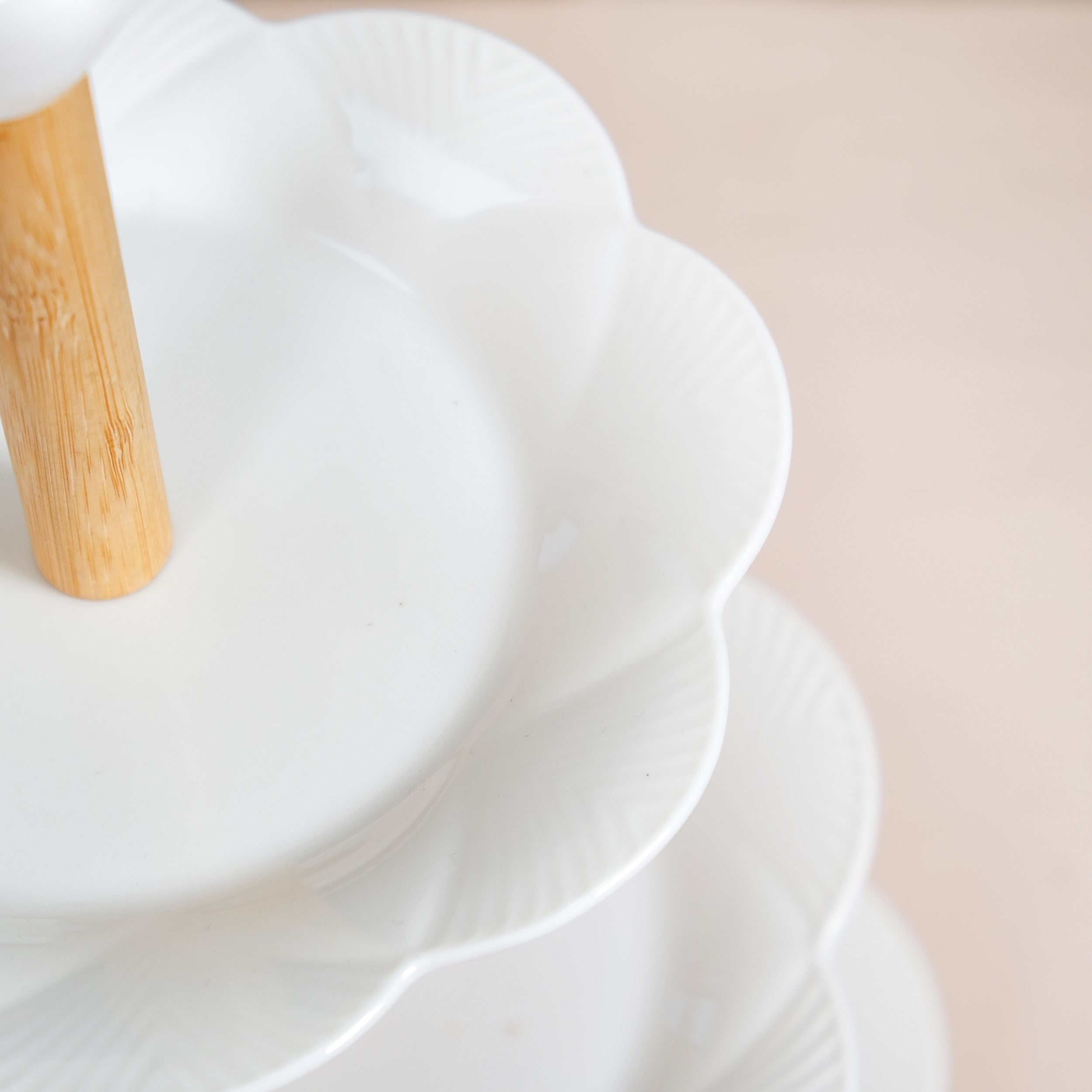 Nestasia Blanca White Ceramic 3 Tier Cake Stand - view 7