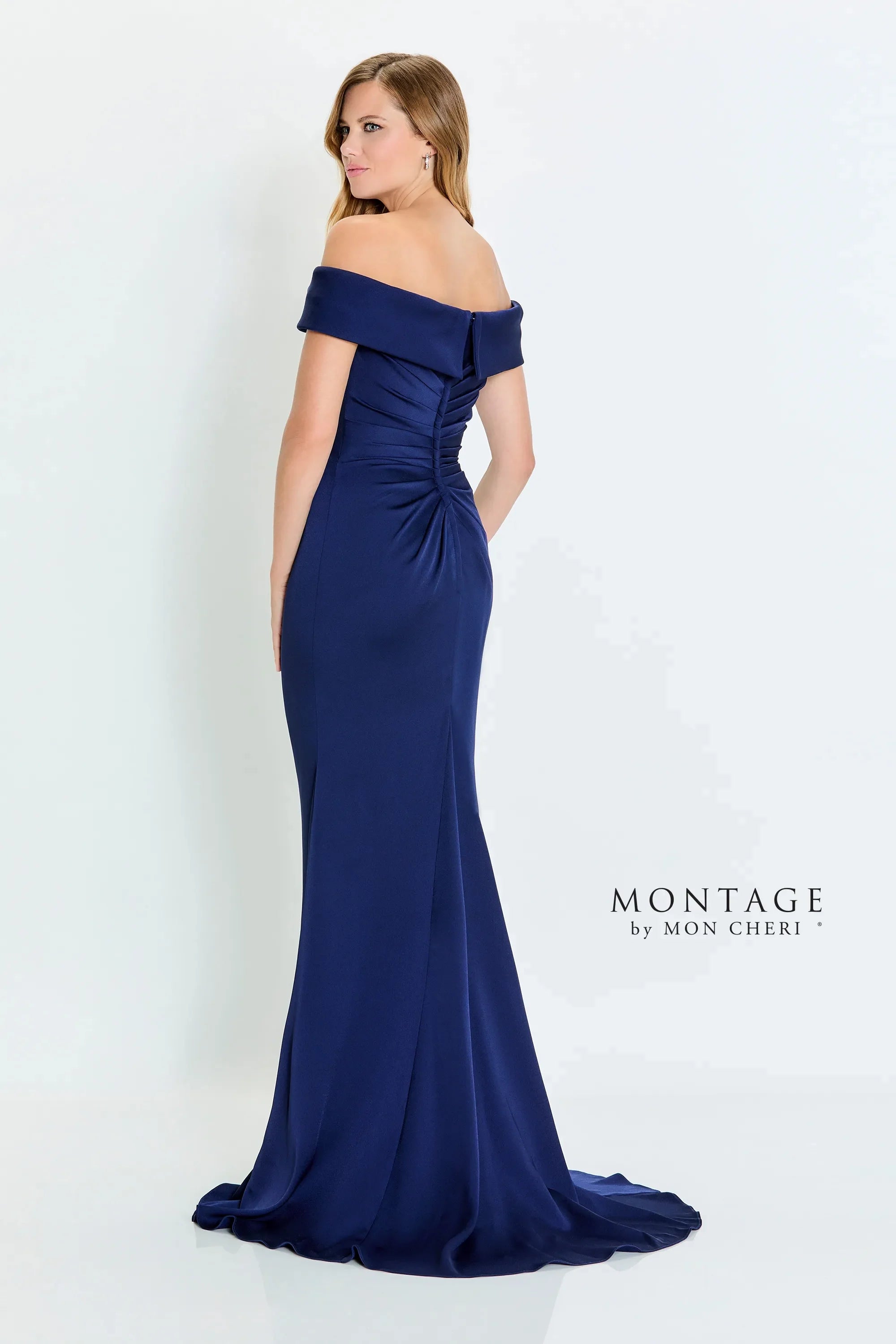 Montage M535 Long Formal Beaded Lace Applique Evening Dress - view 2