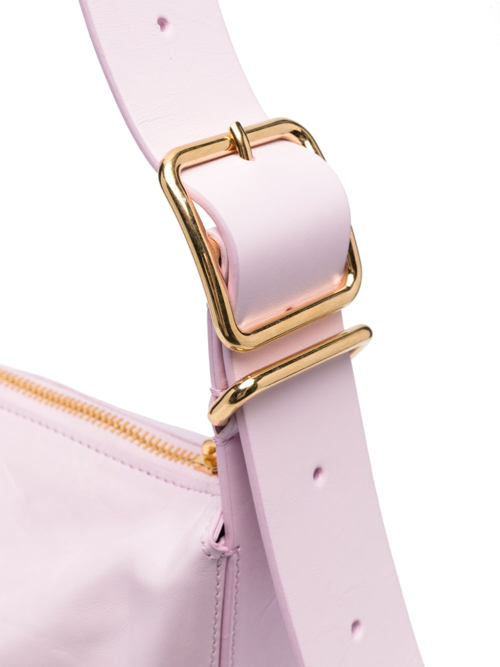 Jil Sander medium crinkled leather shoulder bag - view 2