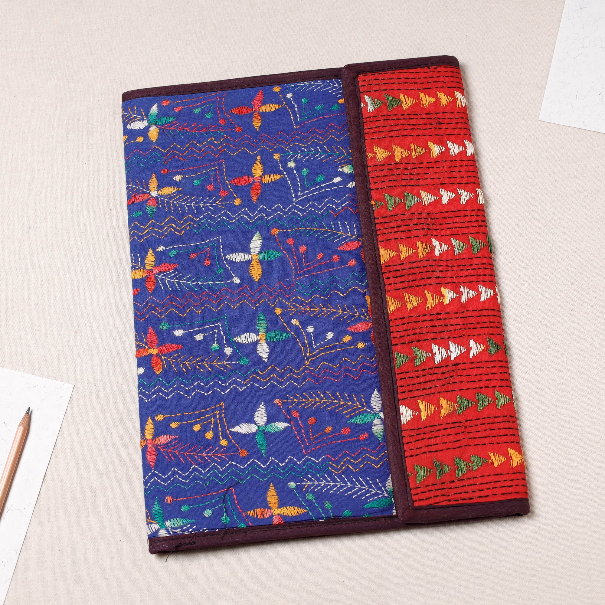 ASALKAAR Bengal Kantha Work Handcrafted File Folder