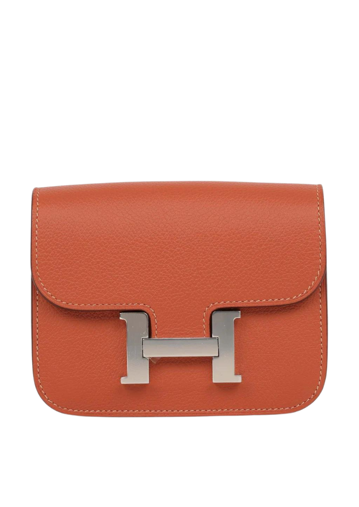 Cop Underdog Hermès Constance Slim Wallet Brique Evercolor Palladium Hardware