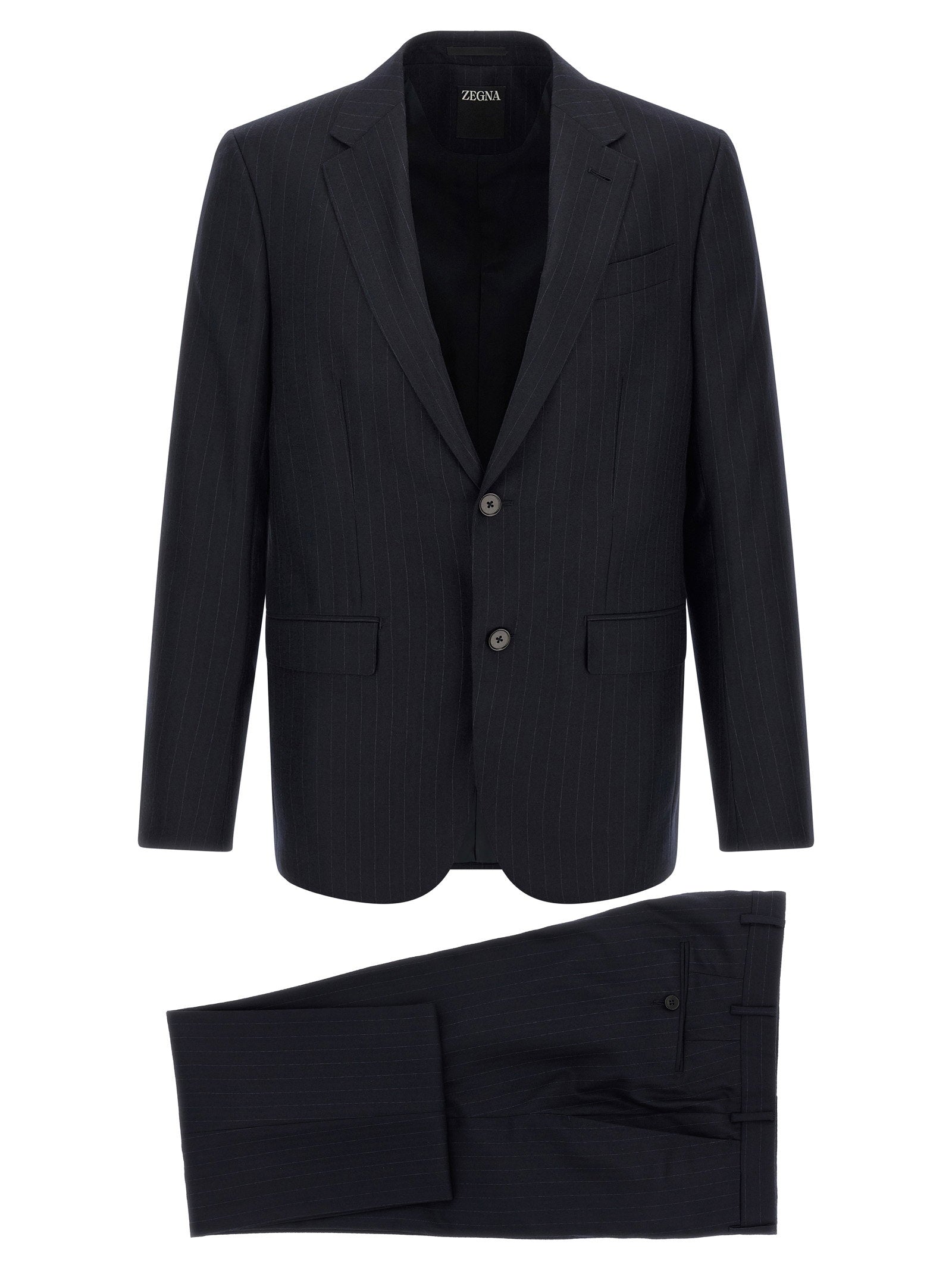 Zegna Pinstriped Flannel Dress – 100% wool