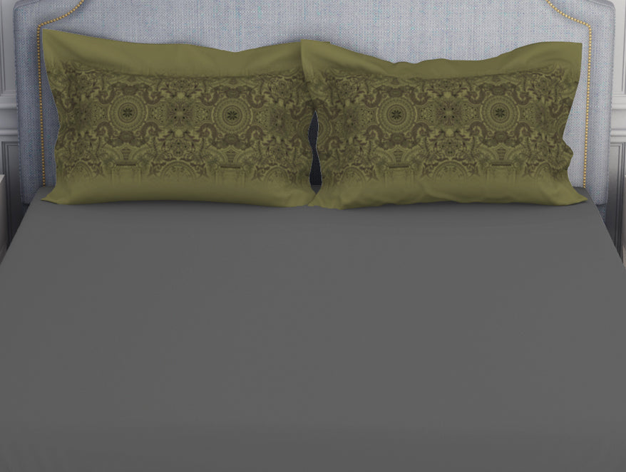 Spaces India Ornamenta Ornate Mineral Blue 100% Cotton King Size Bedsheet - Essentials by Spaces - view 4