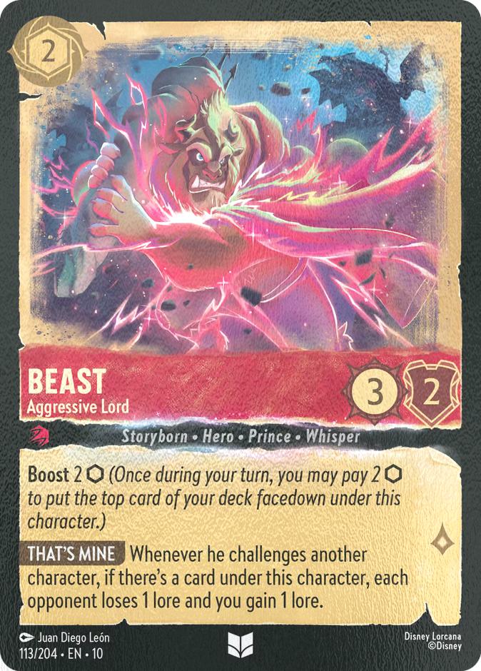 Well cold foil – Lorcana Beast - Aggressive Lord - 113/204 [Whispers in the Well] [Cold Foil]