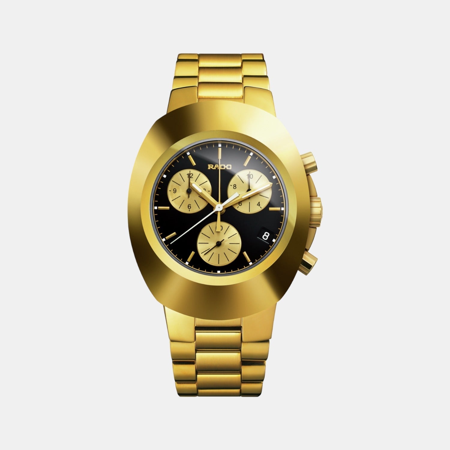 Rado Diastar Men Quartz Black Dial Chronograph Stainless Steel Watch R12949153
