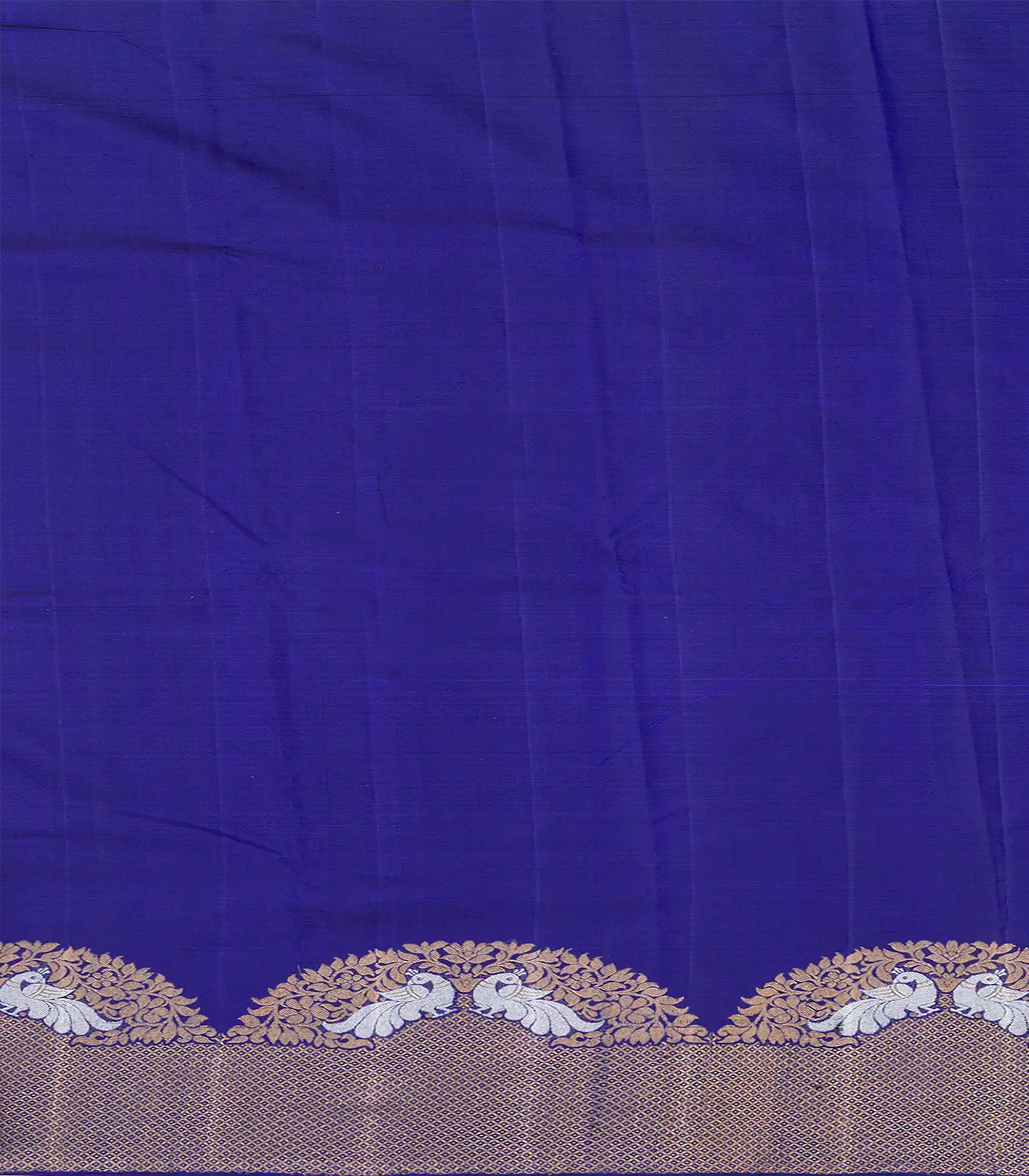 RmKV Blue Handloom Kanchipuram Silk Saree With Rudraksham Motifs-Blue - view 4