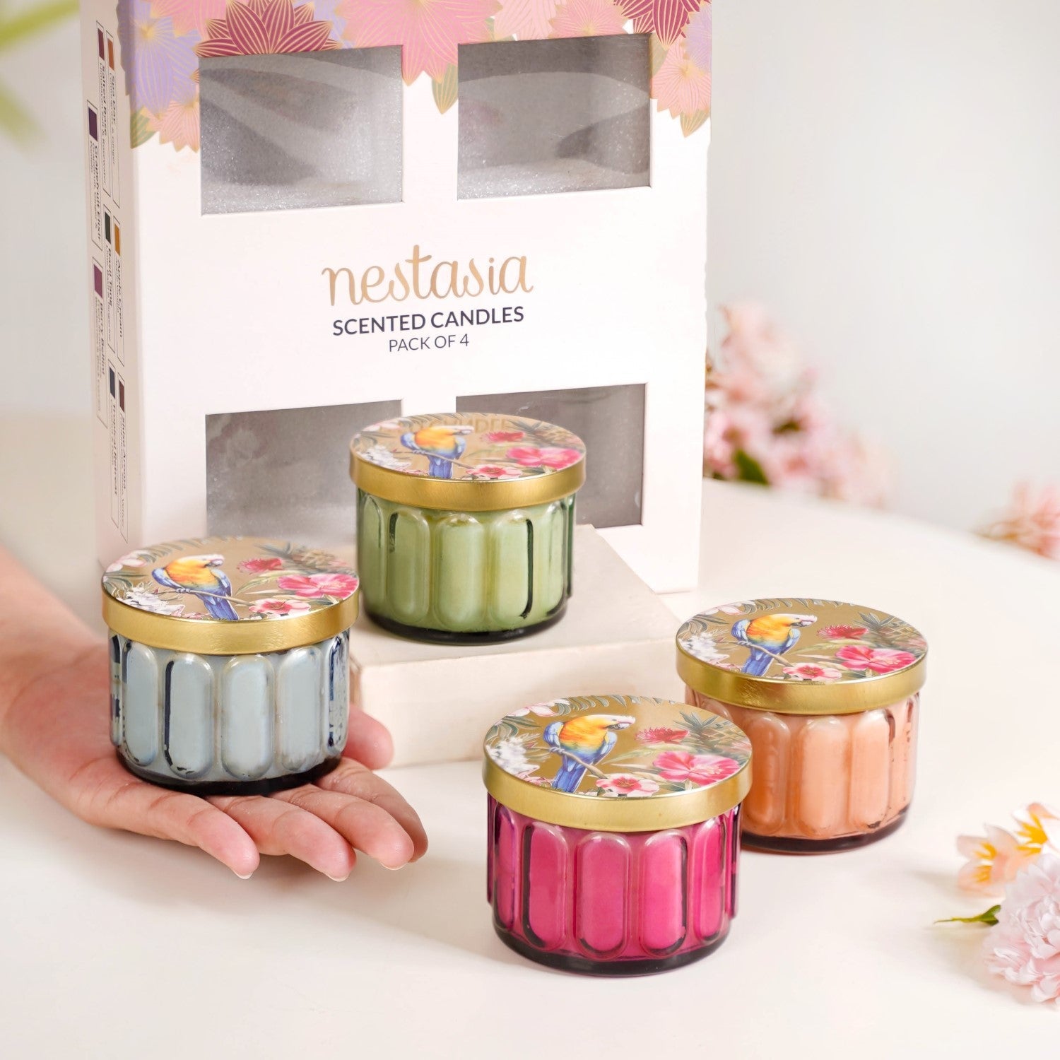 Nestasia Tropical Wellness Scented Candle Set Of 4 - view 4