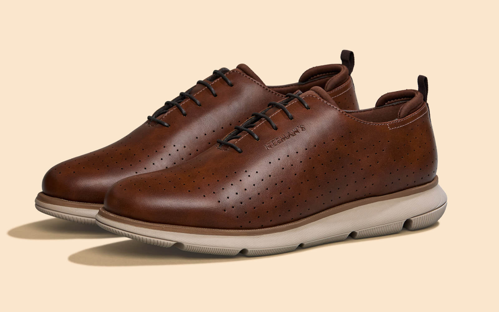 Neeman's Flexy Brogues : Brown - view 6
