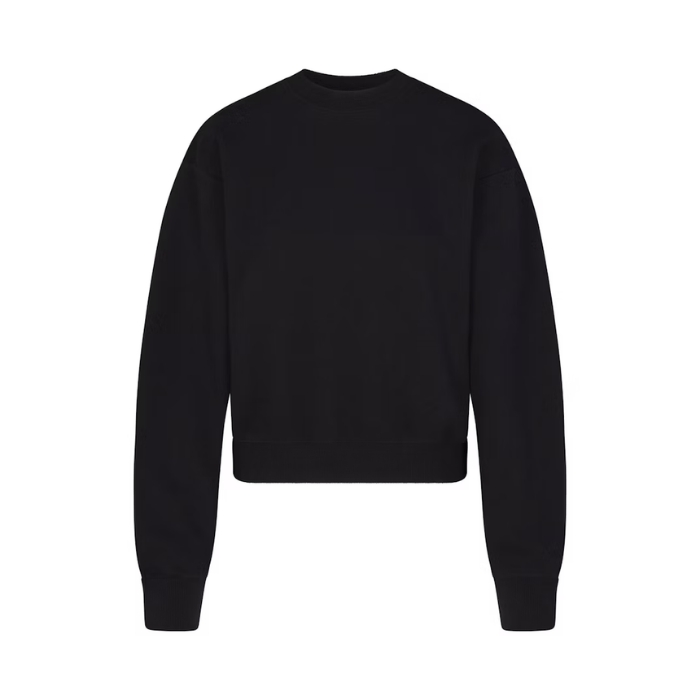 HYPE ELIXIR Skims Cotton Fleece Classic Crewneck Onyx