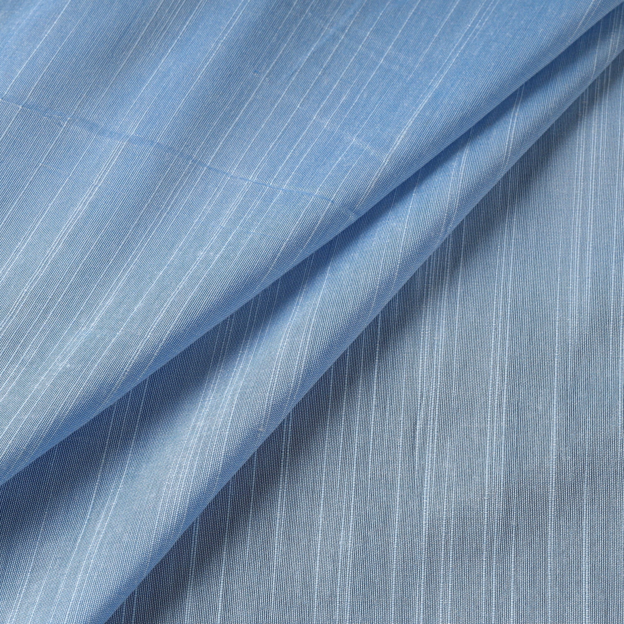 ITOKRI CRAFTS INITIATIVE Blue - Elegant Slub Silk Plain Fabric 03 - view 2