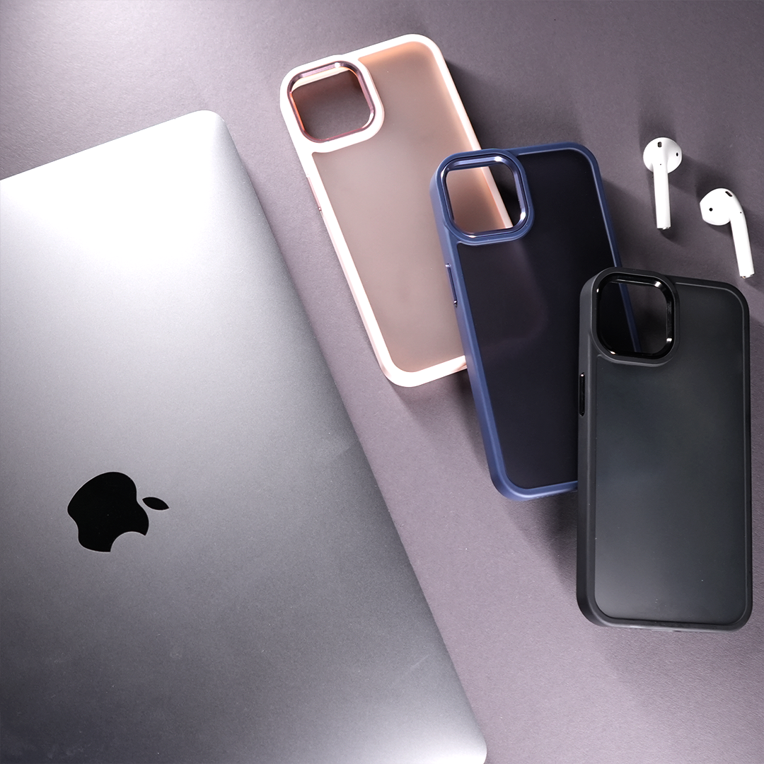 technoidtech iPhone 15 Hard Bumper Frosted Phone Case