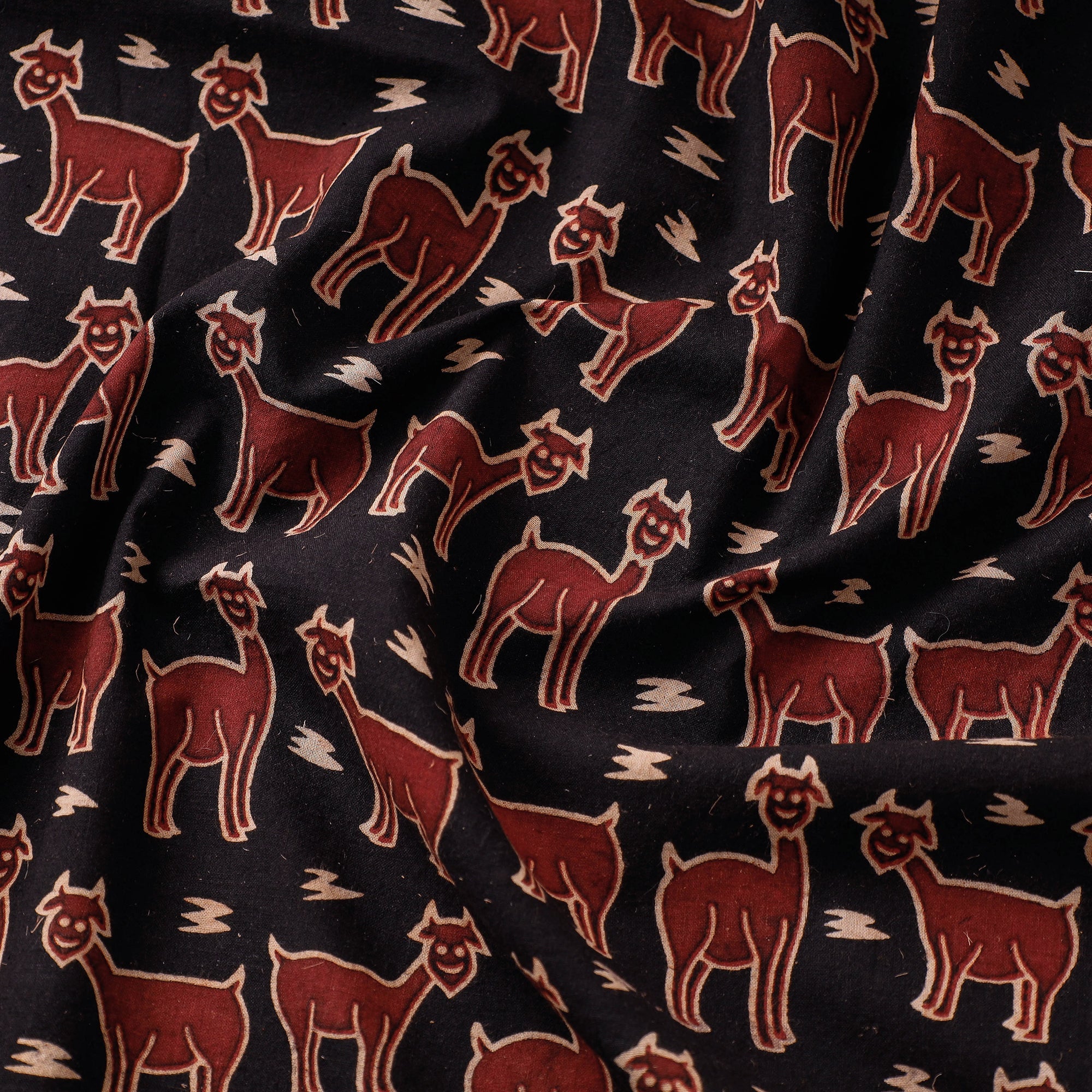 BINDAAS UNLIMITED Black - Bindaas Hand Block Printed Cotton Fabric - view 3