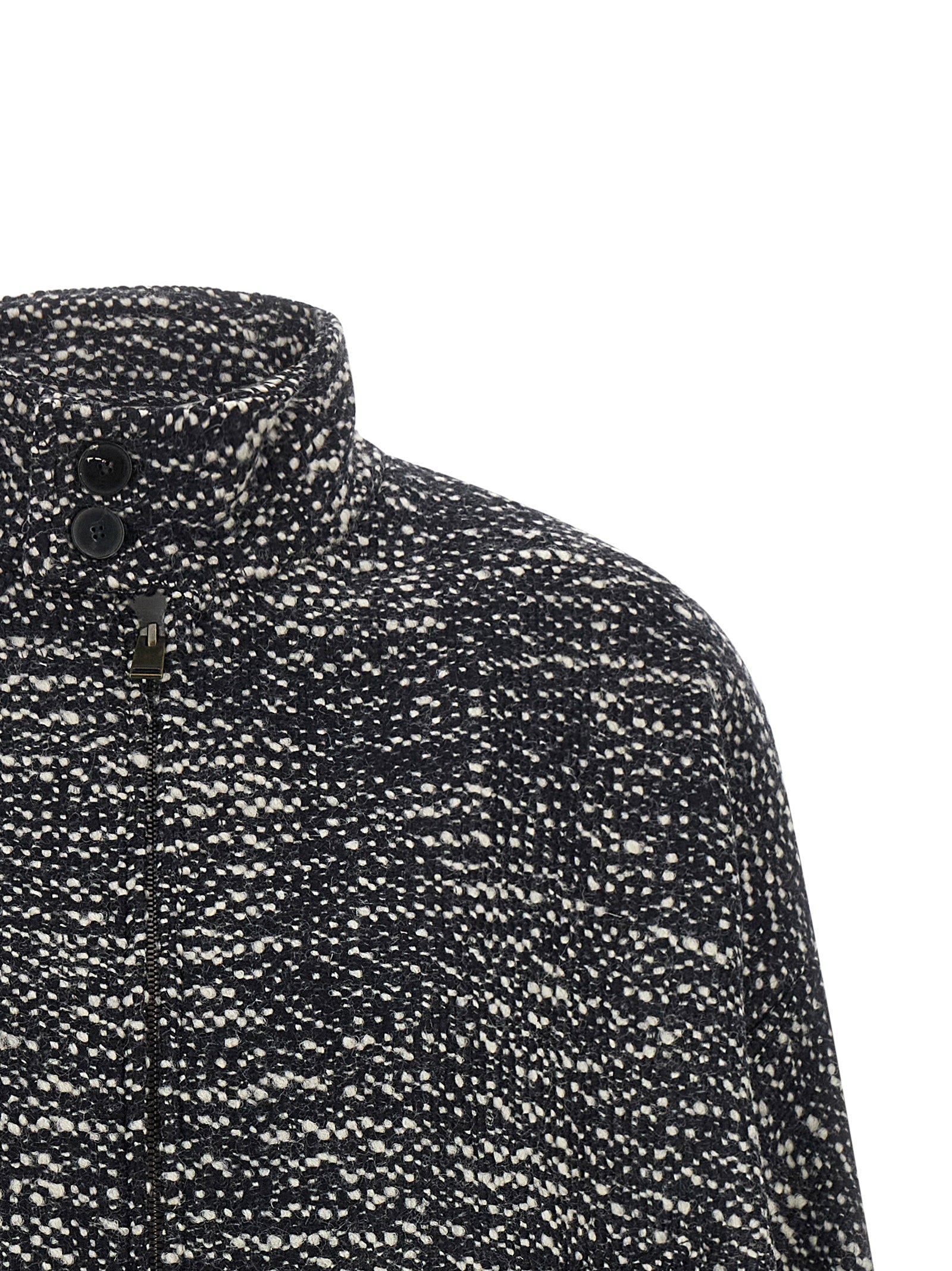 Darkpark Lee Bouclé Wool Bomber Jacket - view 3
