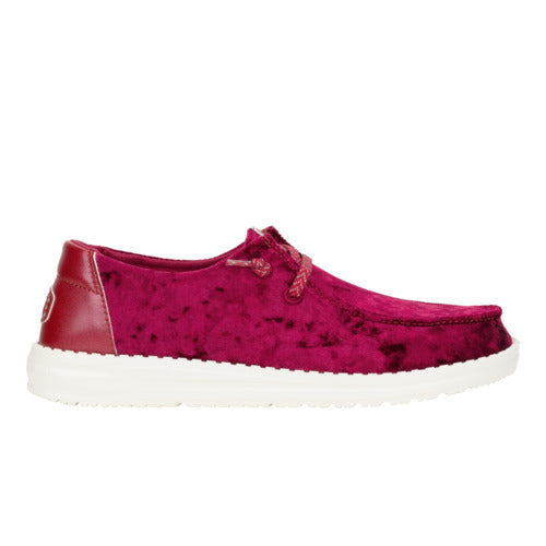 HEYDUDE shoes Wendy Crushed Velvet - Burgundy - view 8