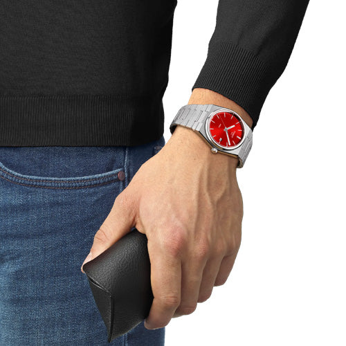 Tissot T-Classic PRX Quartz Red Dial Men 40mm T1374101142100 - view 3