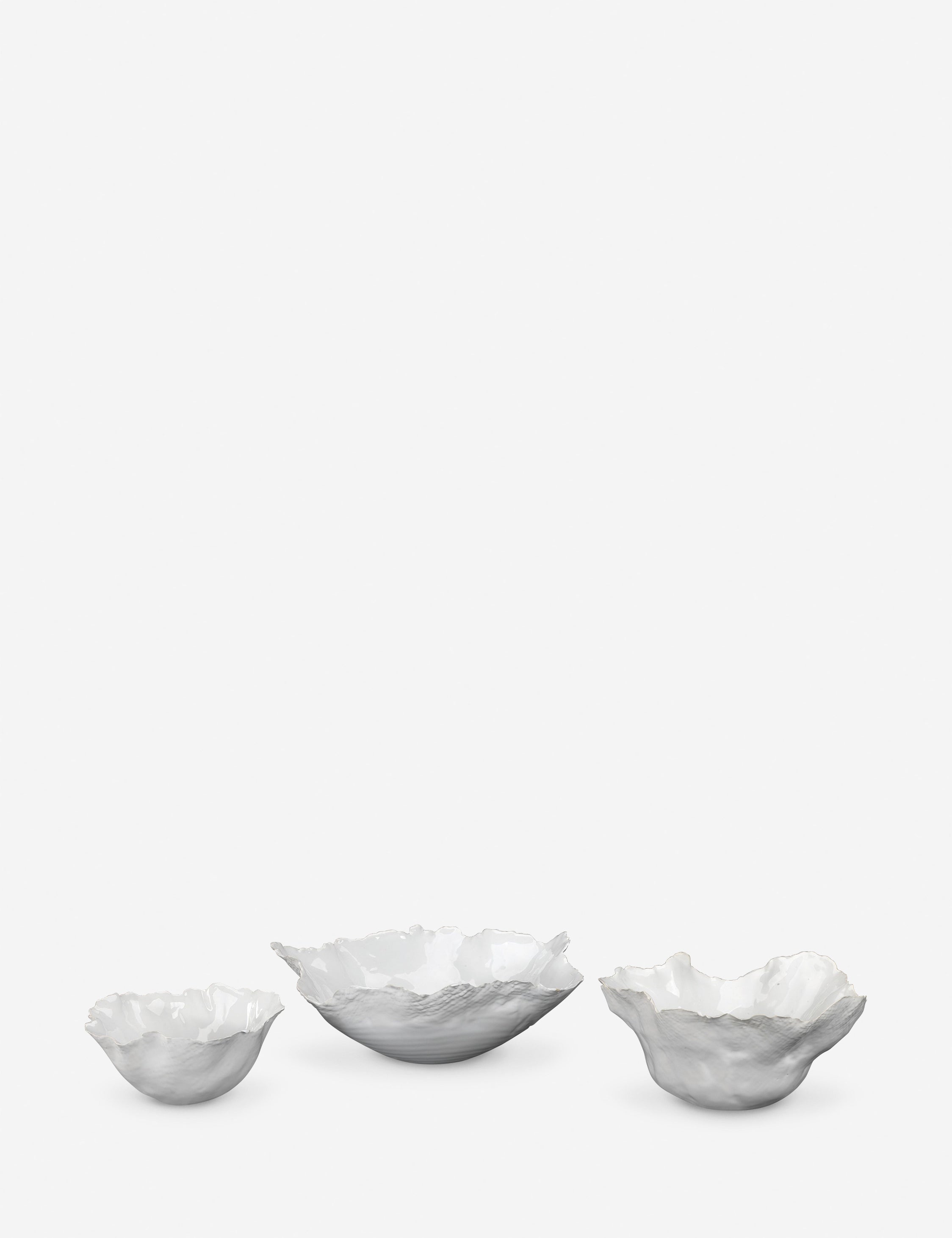 Olyssia bowls set – Lulu and Georgia Olyssia Bowls (Set of 3) – White