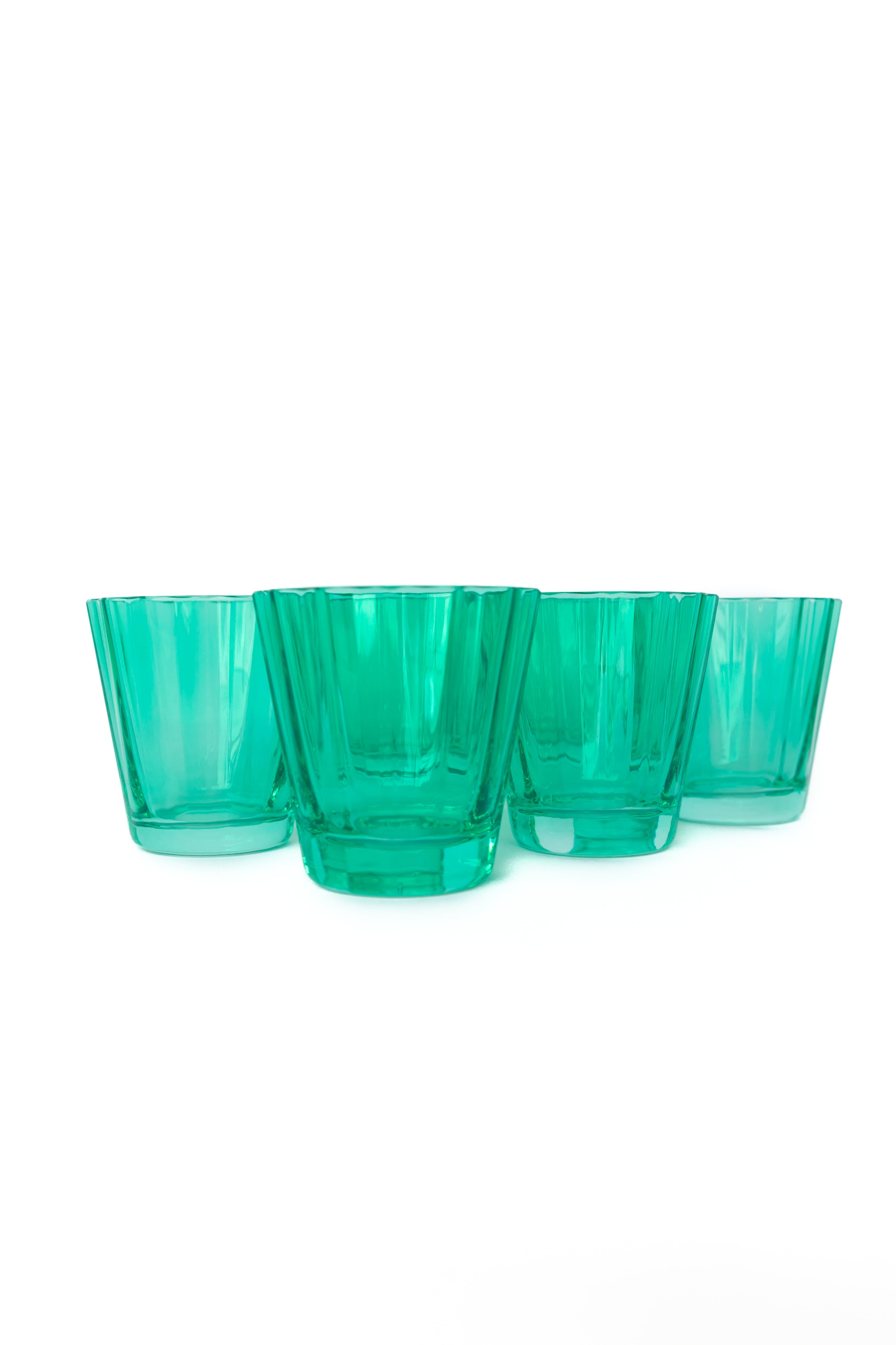 Estelle Colored Glass Estelle Colored Sunday Low Balls - Set of 6 {Kelly Green} - view 5