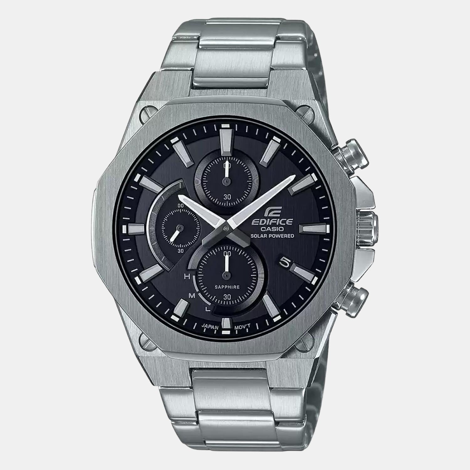 Casio Edifice Men Quartz Black Dial Chronograph Stainless Steel Watch EX527 - view 2