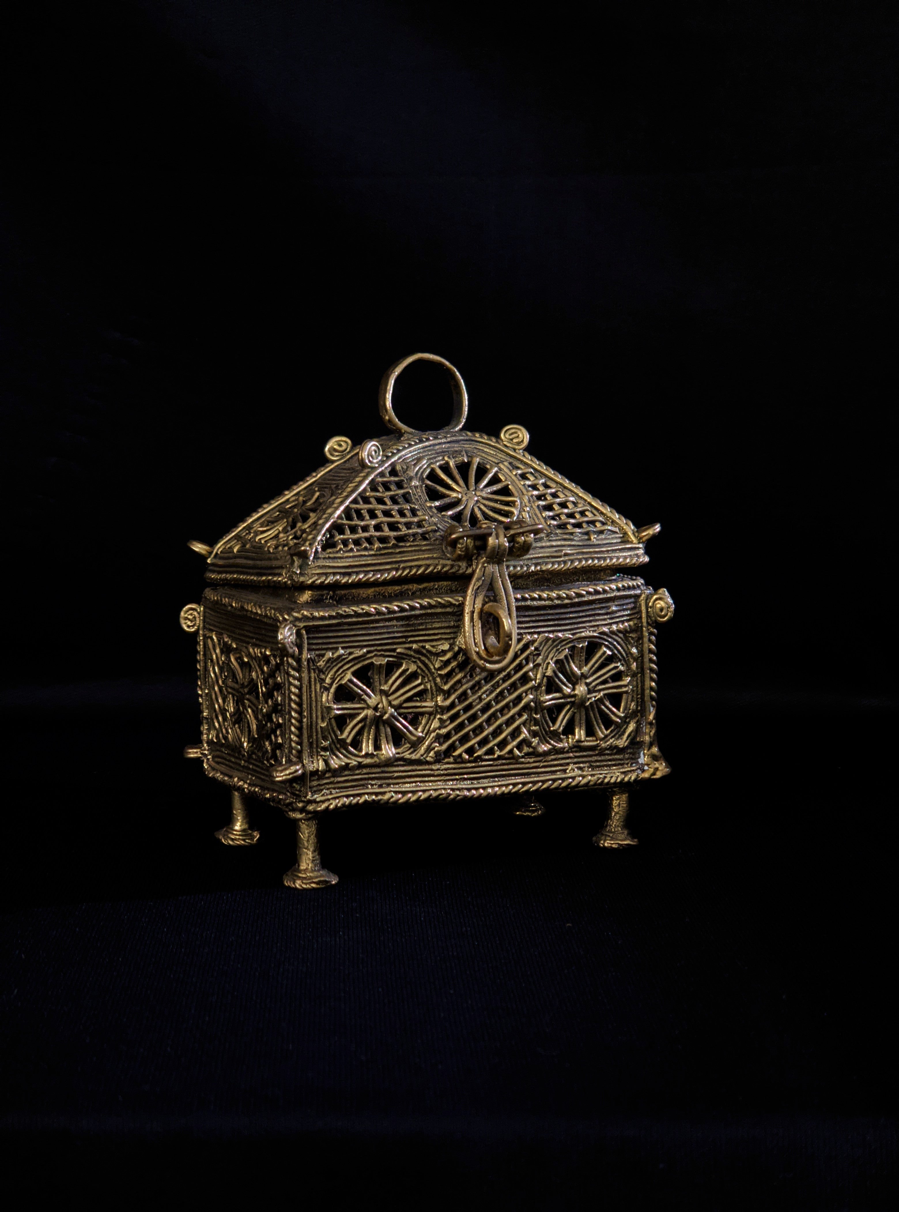 IndianVillèz Handmade Dhokra Jewellery Box Rectangular Shaped - view 2