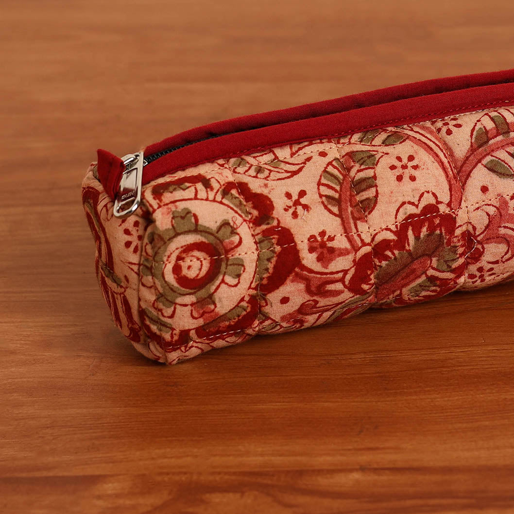 NOORI BAZAR Beige - Handmade Quilted Cotton Pencil Pouch 27 - view 2