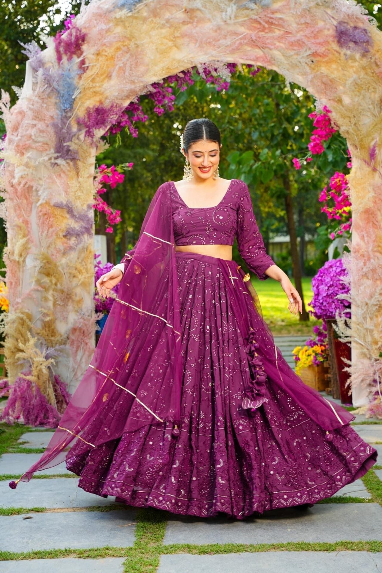Idaho-o Murphy GEORGETTE LEHENGA CHOLI SET – Women's