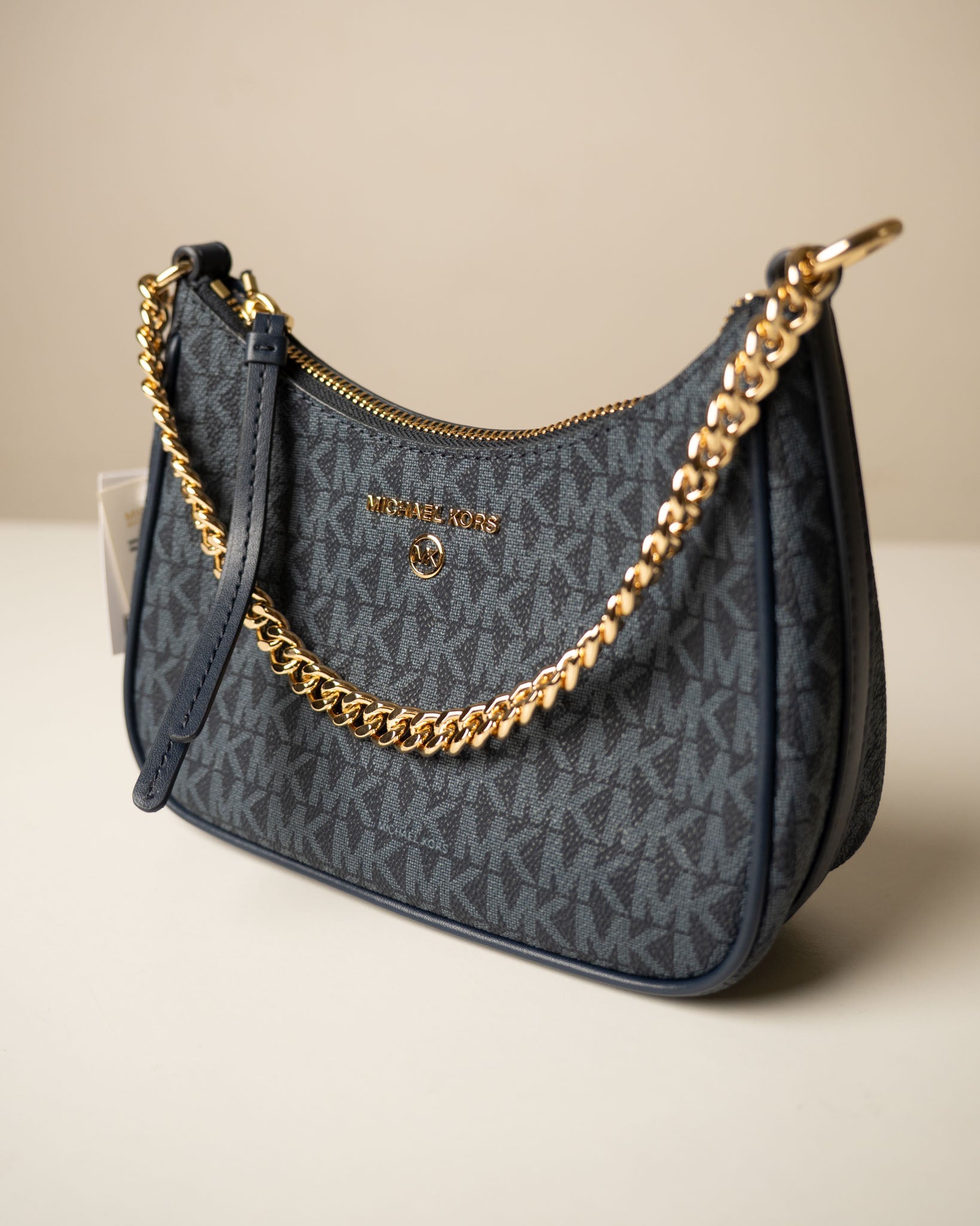 Michael Kors Heritage Blue Jet Set Charm Logo Medium Shoulder Bag - view 10