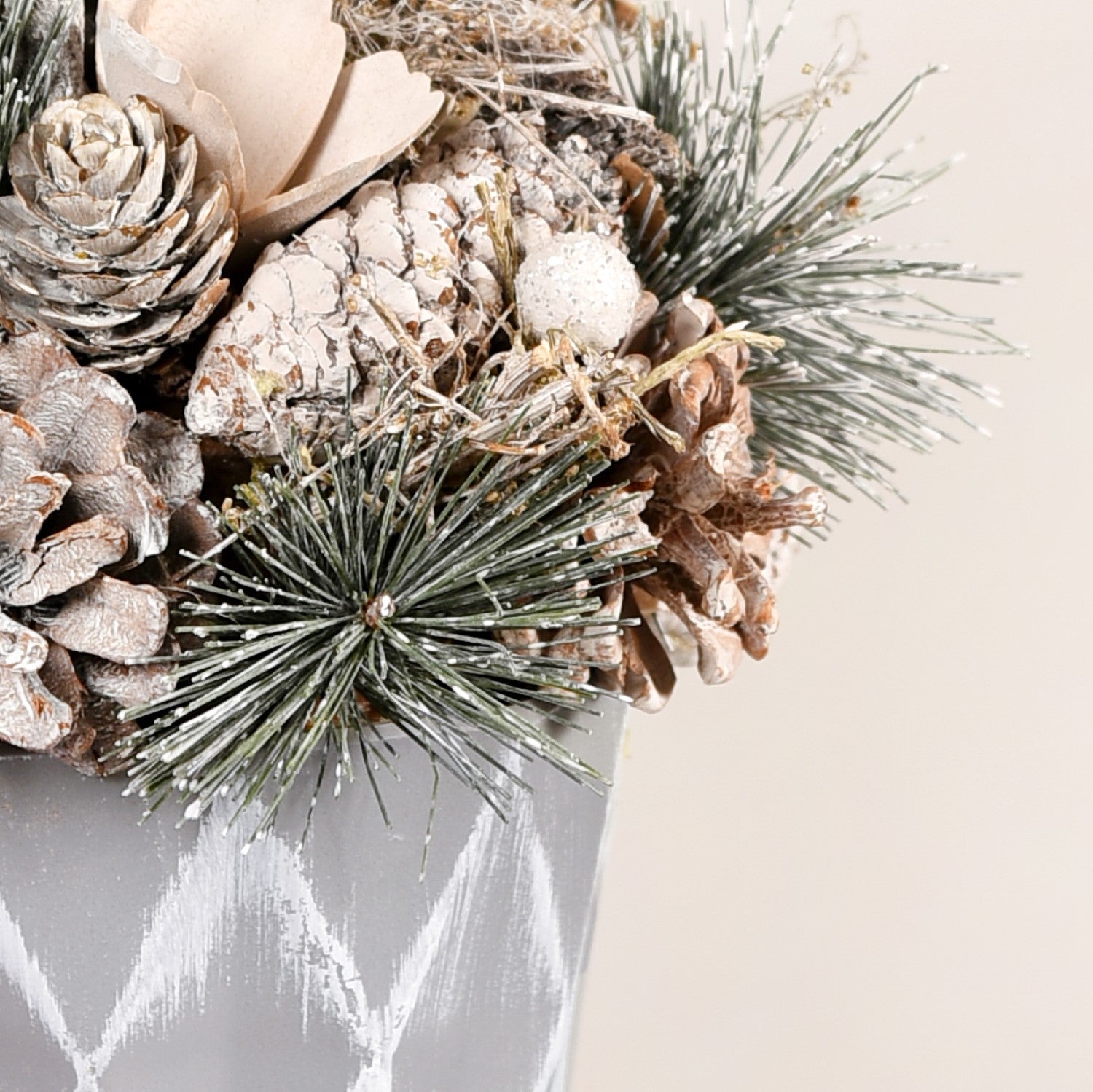 Nestasia Frosty Pine Cones Dried Flower Pot - view 7