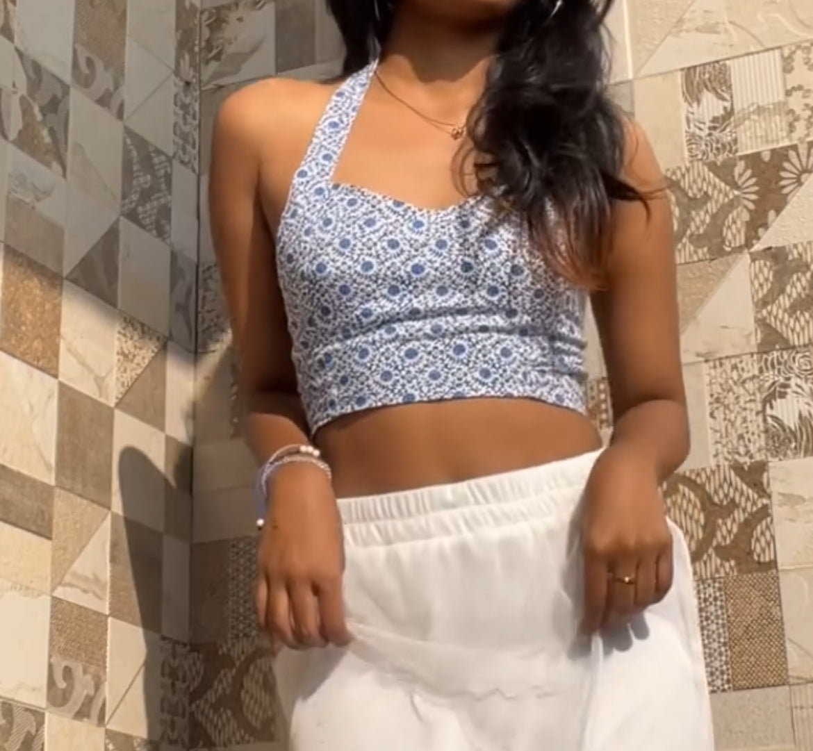 Blue Indie Halter Top - view 9