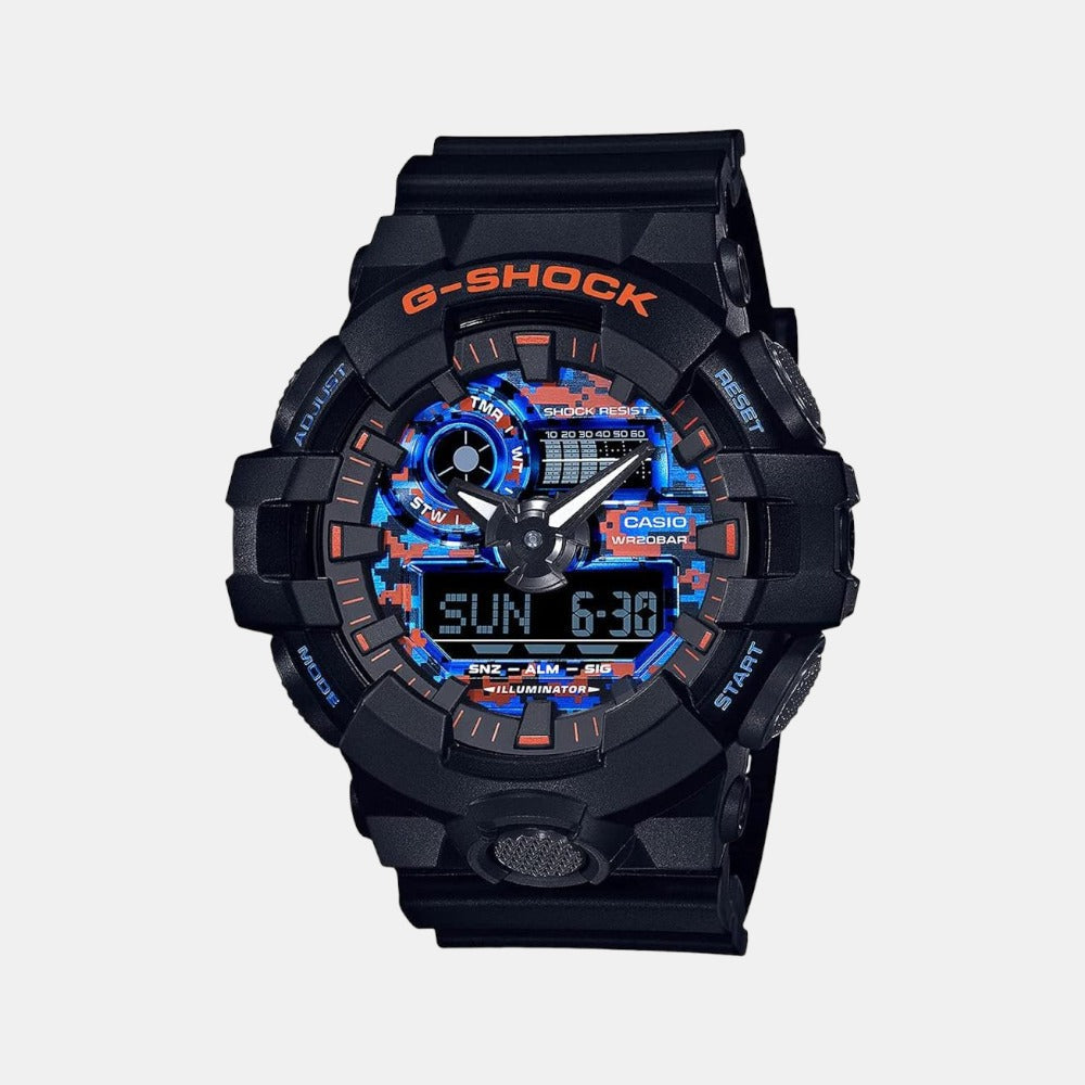 Casio G-Shock Men Quartz Two Tone Dial Digital Resin Watch G1098
