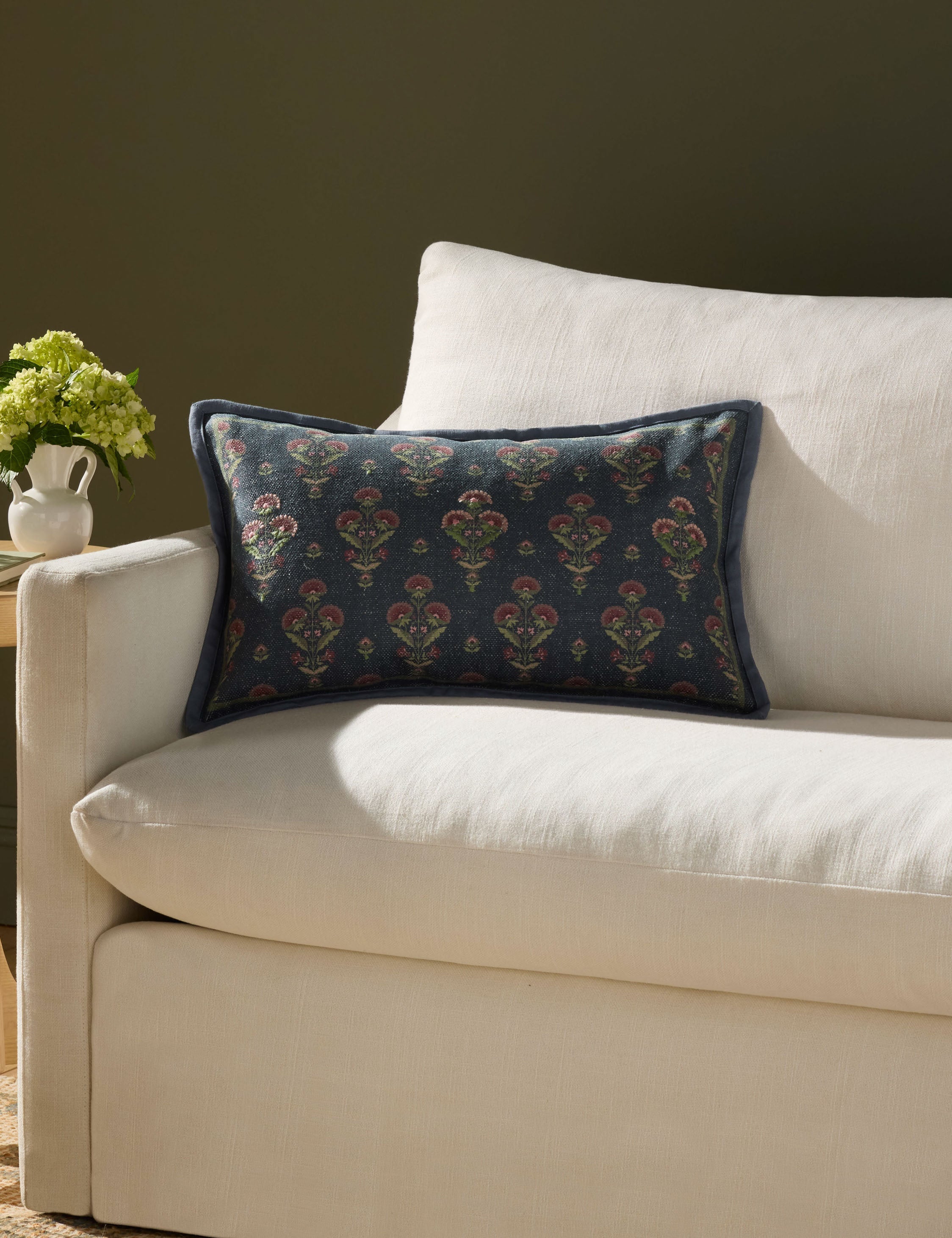 Lulu and Georgia Marigold Embroidered Pillow by Chris Loves Julia x Loloi - view 2