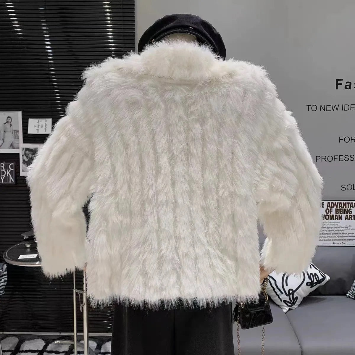Alamode By Akanksha Kaya Cute Woolen Fur Sweater with Buttons - view 4