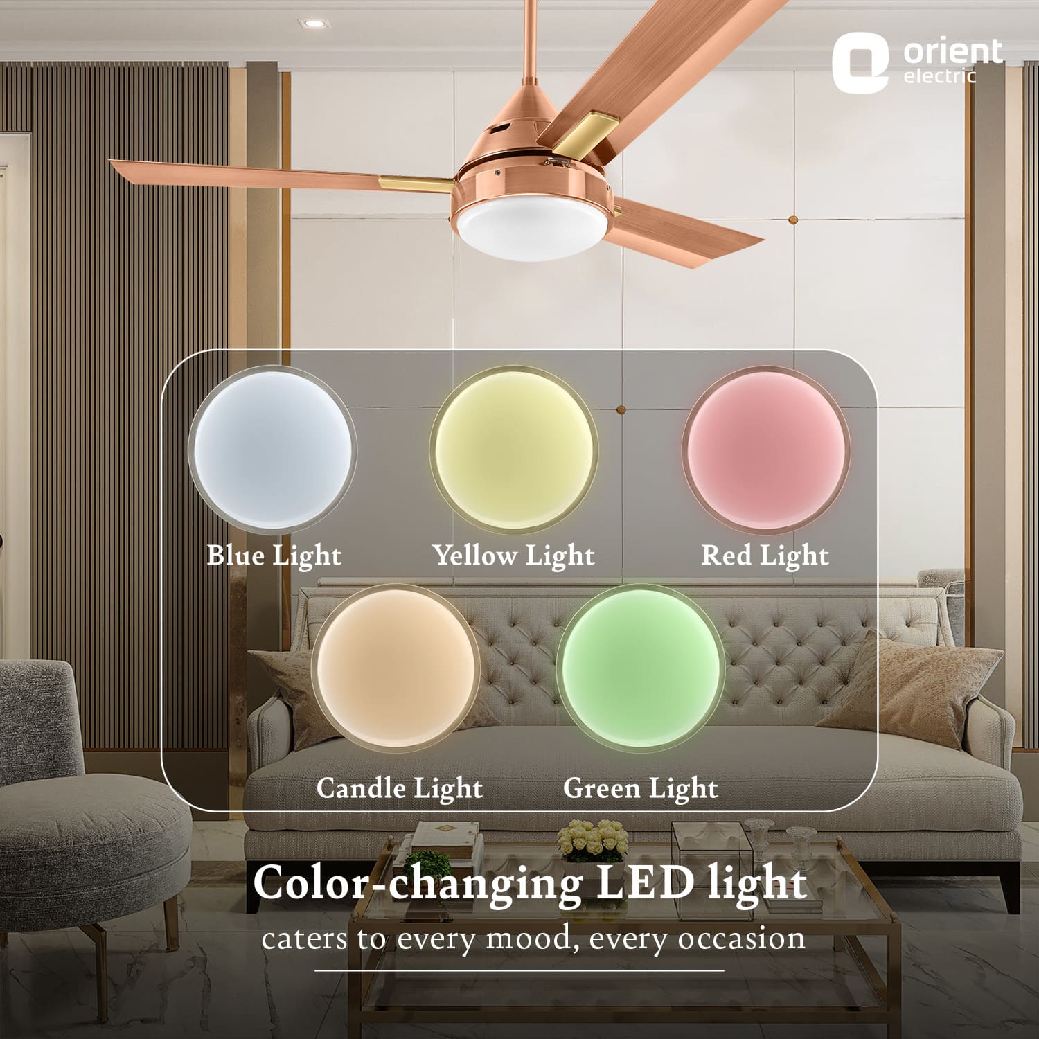 orientelectric Spectra with Remote & Underlight Ceiling Fan - view 12
