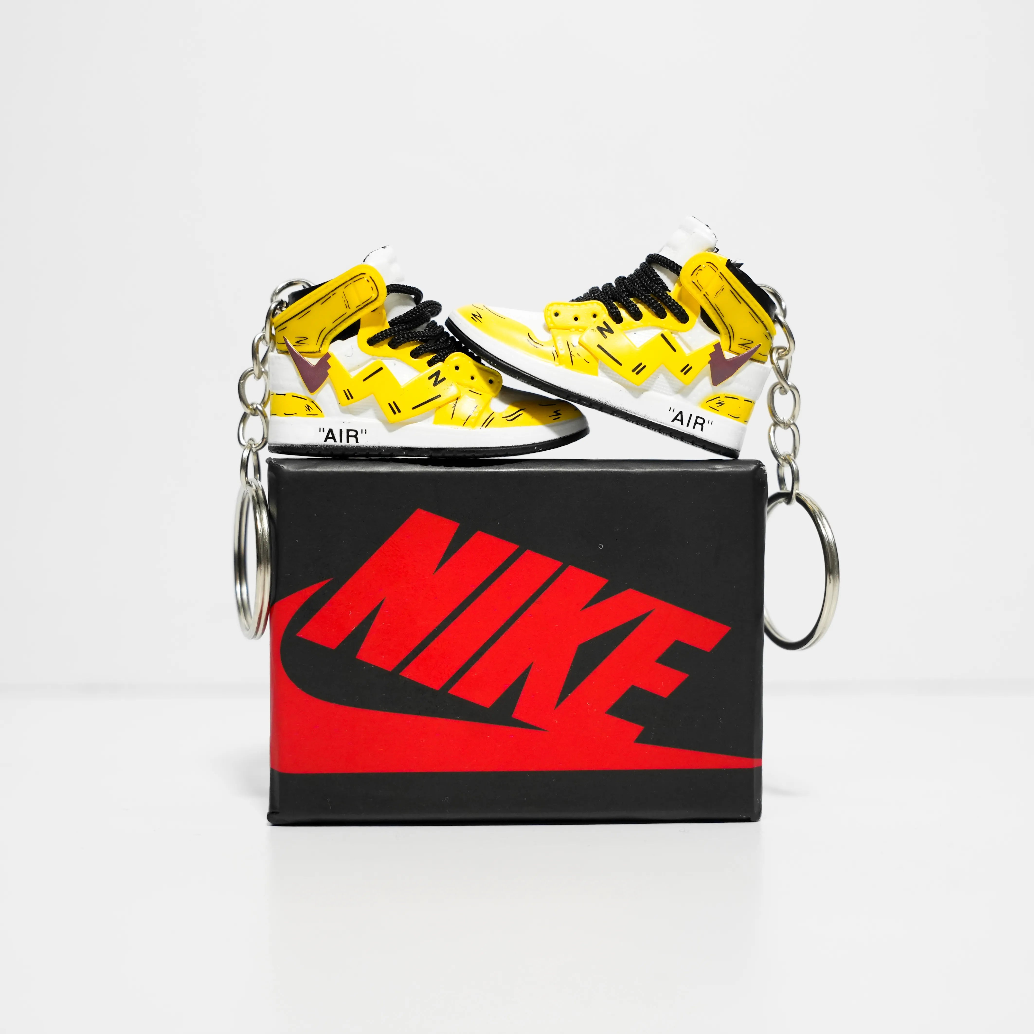 Kicks Machine 3D Sneaker Keychain With Box - Pikachu Inspired