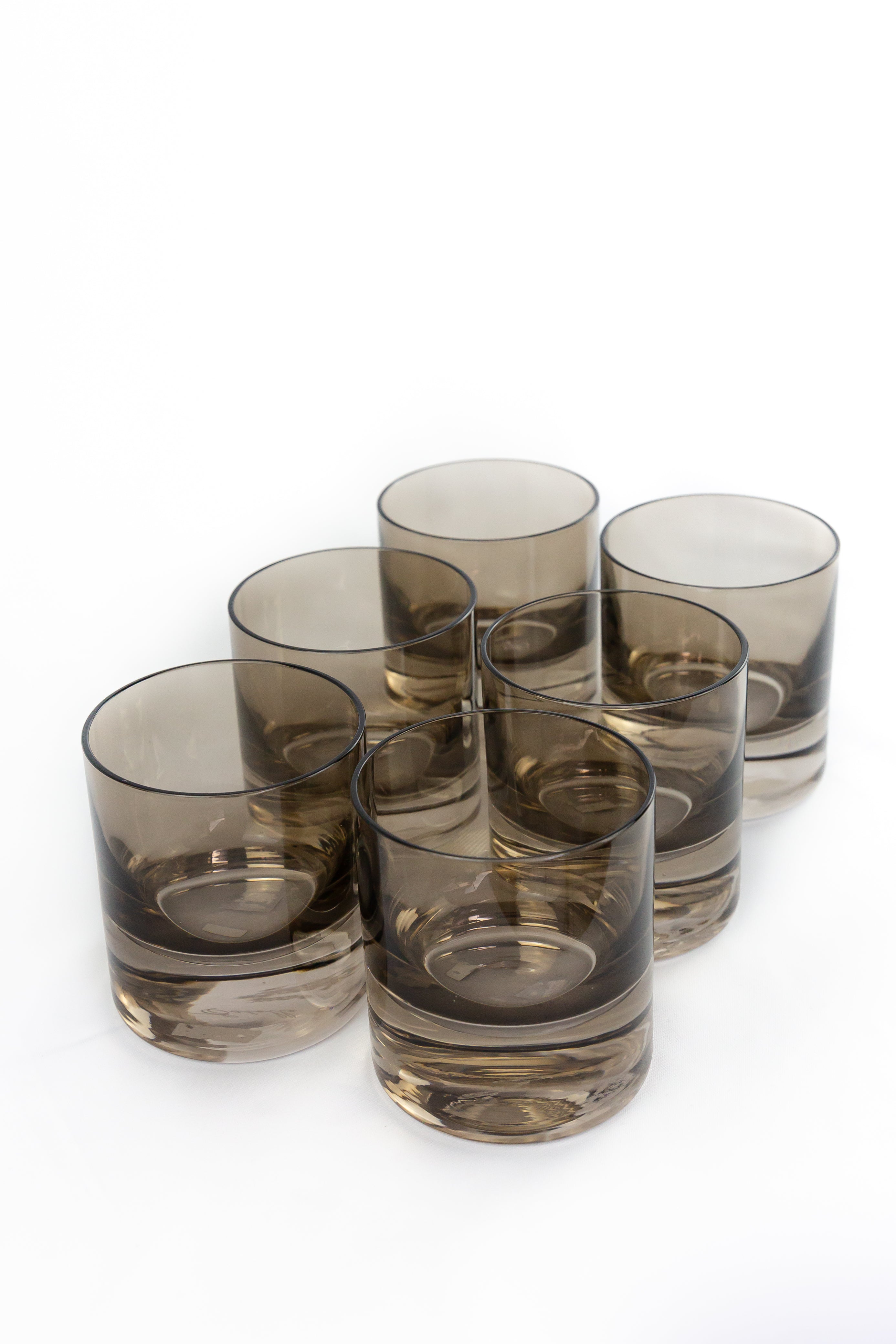 Estelle Colored Glass Estelle Colored Rocks Glass - Set of 6 {Gray Smoke} - view 5