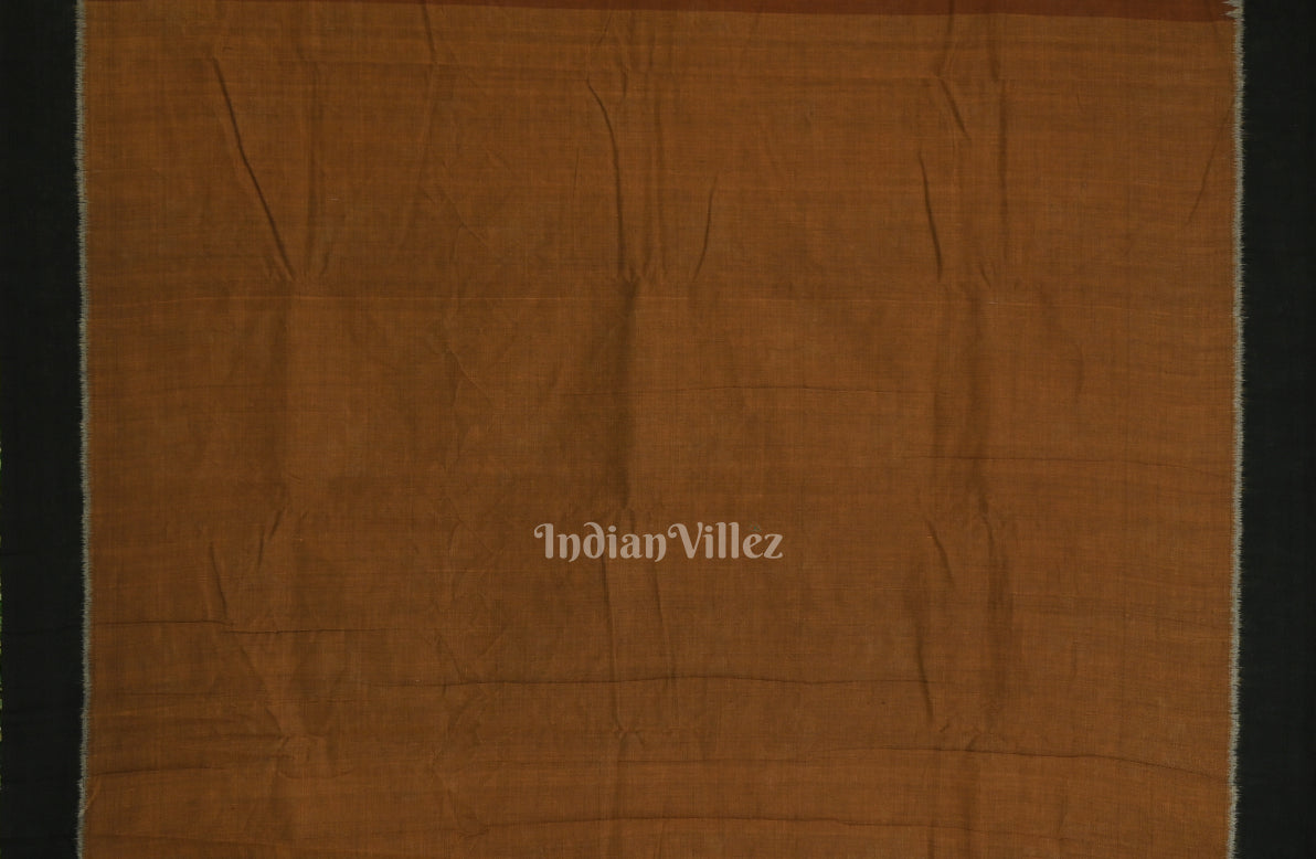 IndianVillèz Metallic Copper Tribal Theme Odisha Ikat Sambalpuri Cotton Saree - view 4