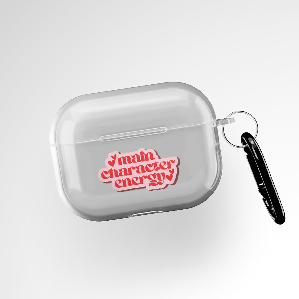 Cover It Up Main Character Energy Clear Airpods Pro Case Covers