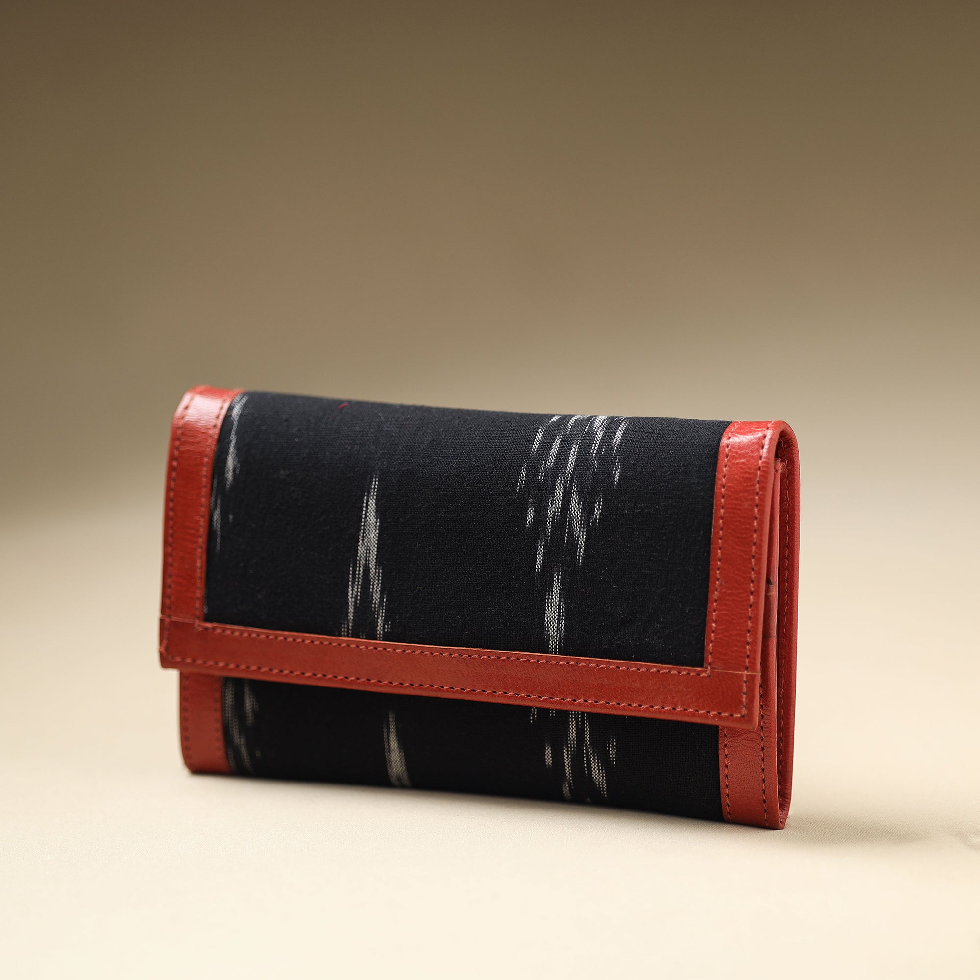 ASALKAAR Black - Handcrafted Ikat Weave Leather Wallet - view 2