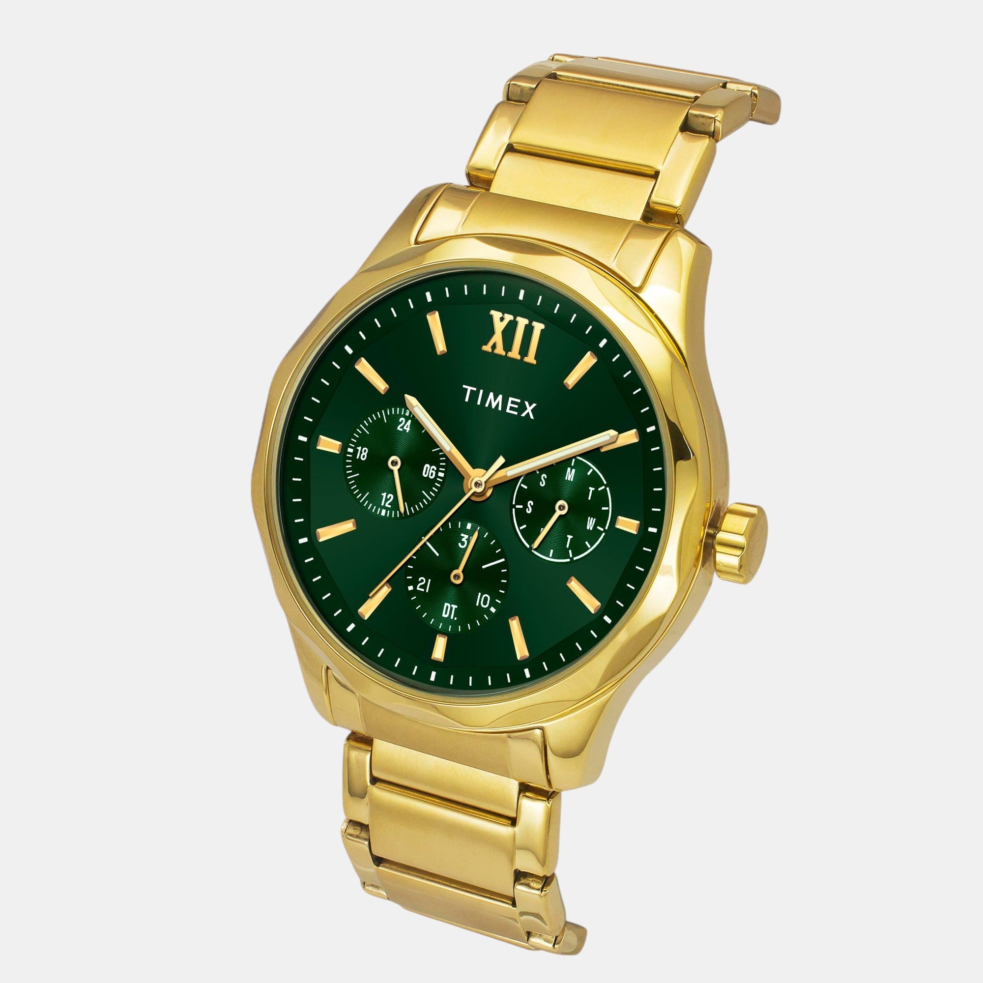 Timex Fashion Men Quartz Green Dial Multi-Function Stainless Steel Watch TW0TG7635 - view 2