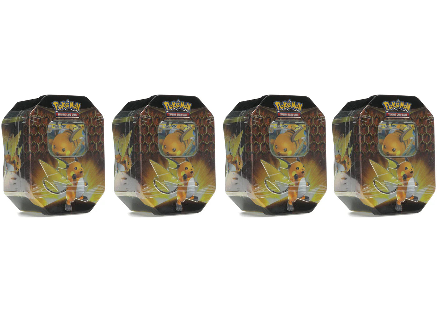 Pokémon 2019 Pokemon Hidden Fates Raichu Tin 4x Lot