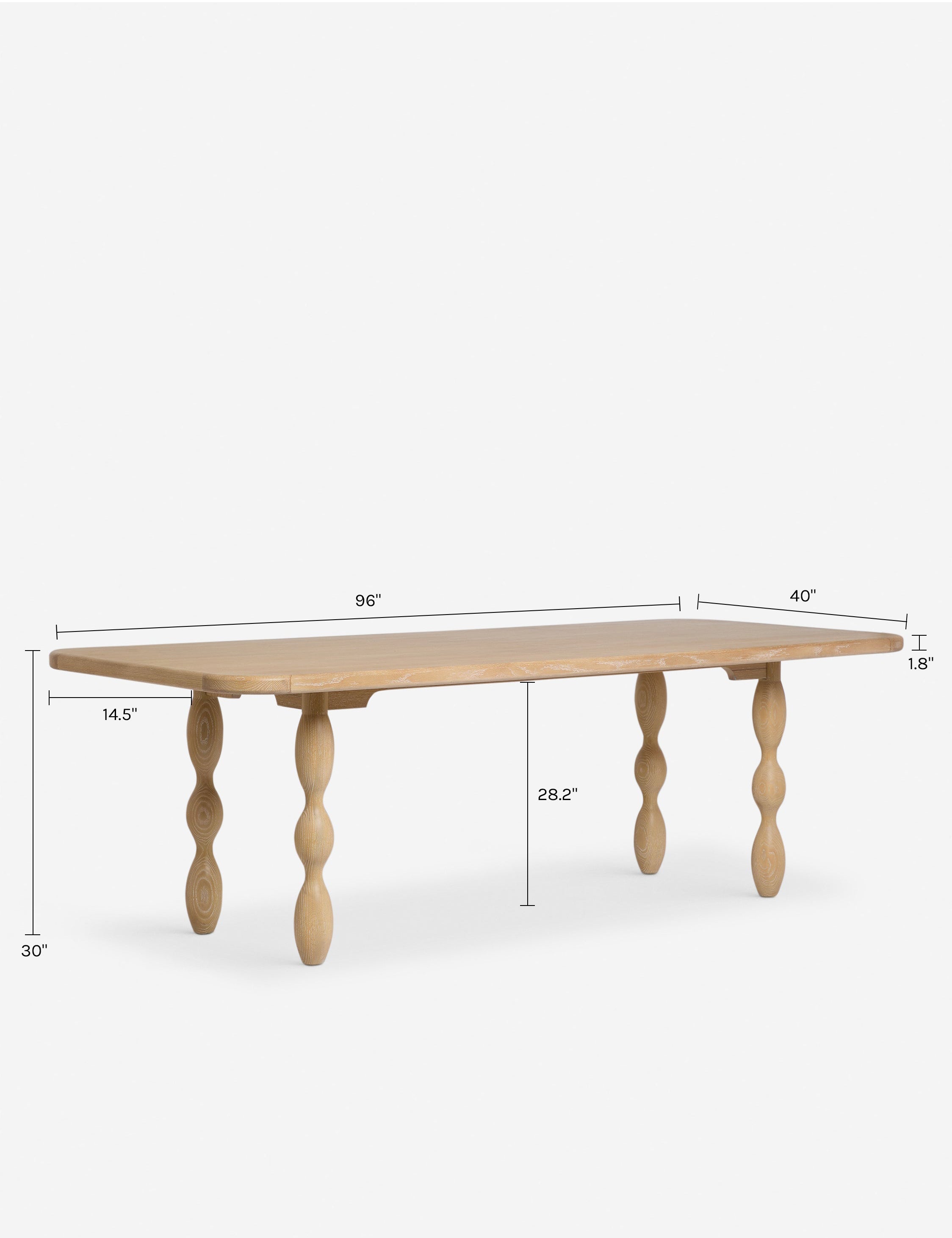 Lulu and Georgia Rosita Dining Table – White Wash - view 7