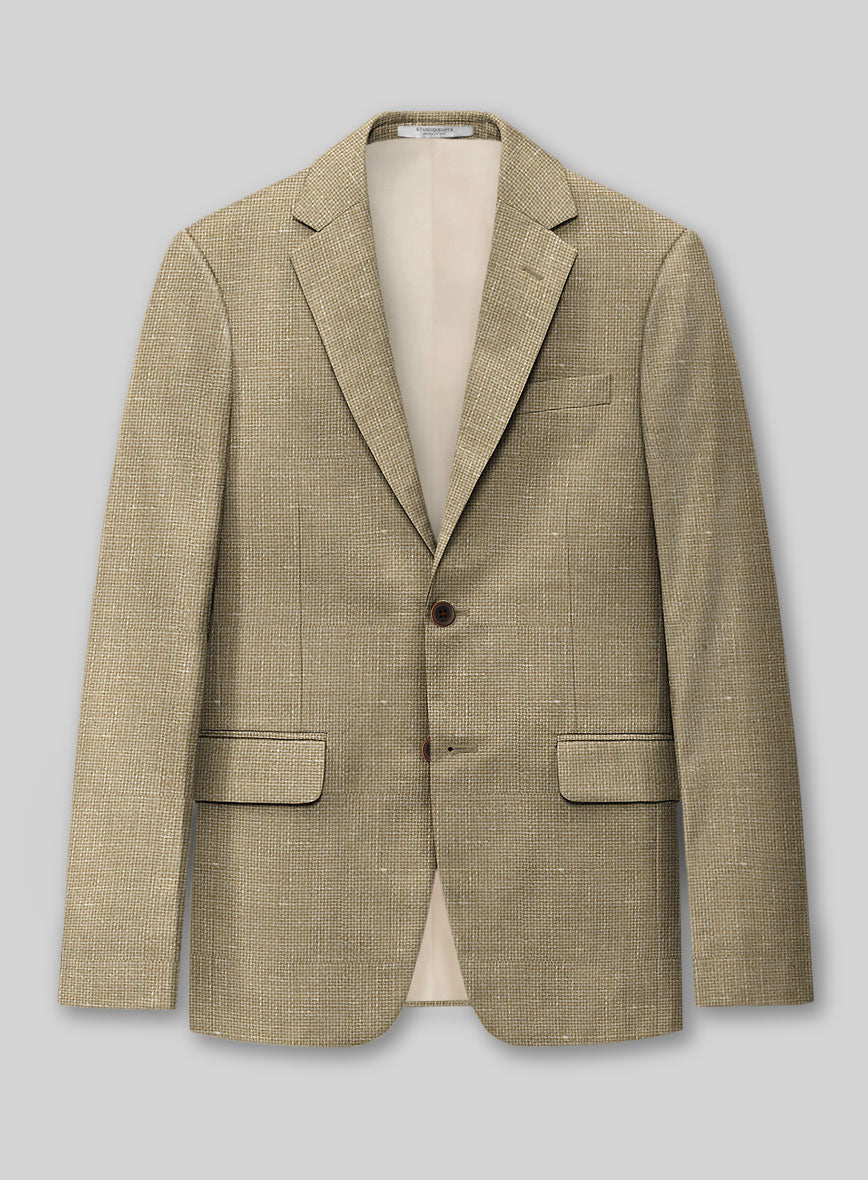 StudioSuits Italian Wool Linen Basket Weave Inol Jacket