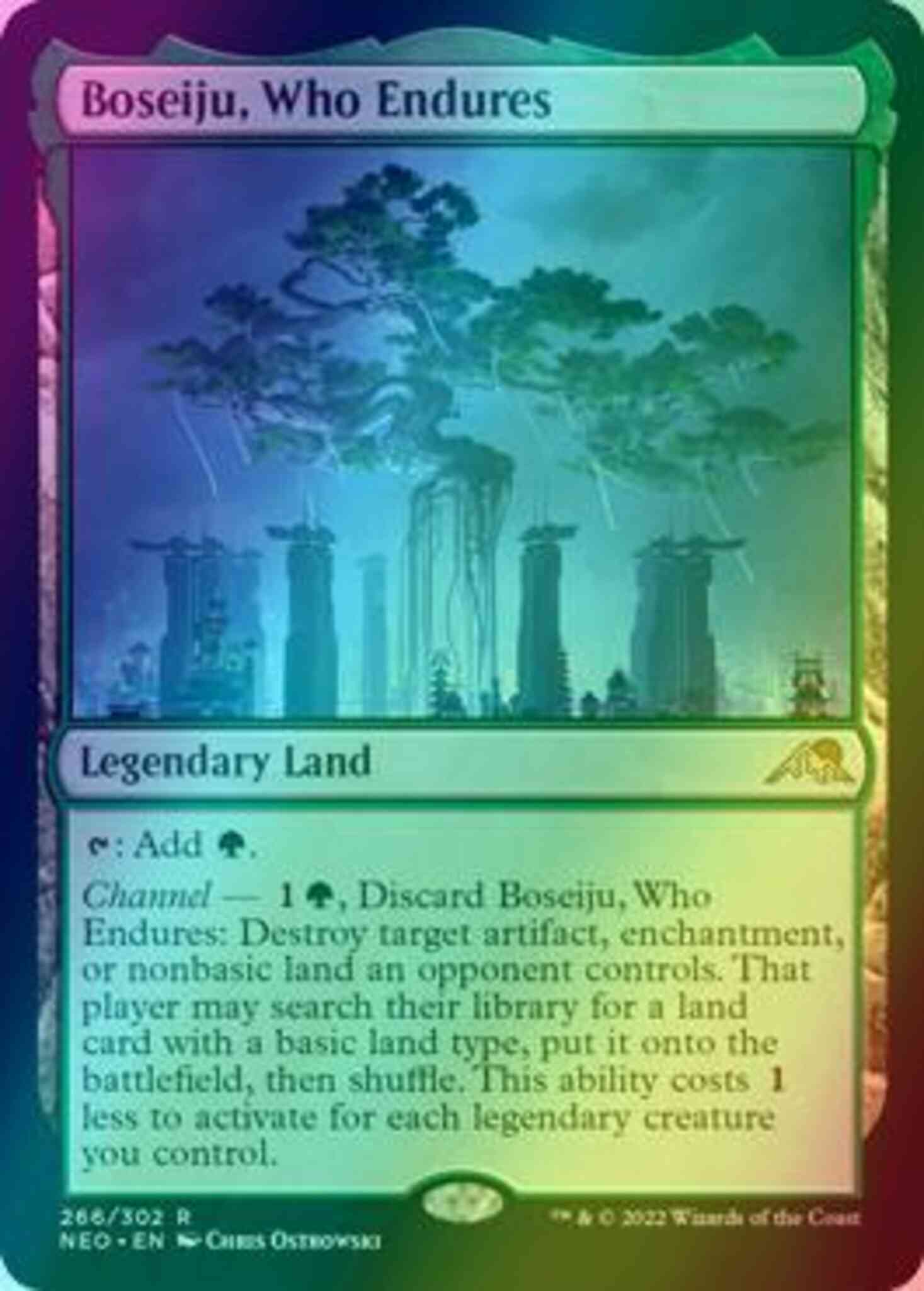 Boseiju who endures – Magic Boseiju, Who Endures [266] [Kamigawa: Neon Dynasty] [Foil]
